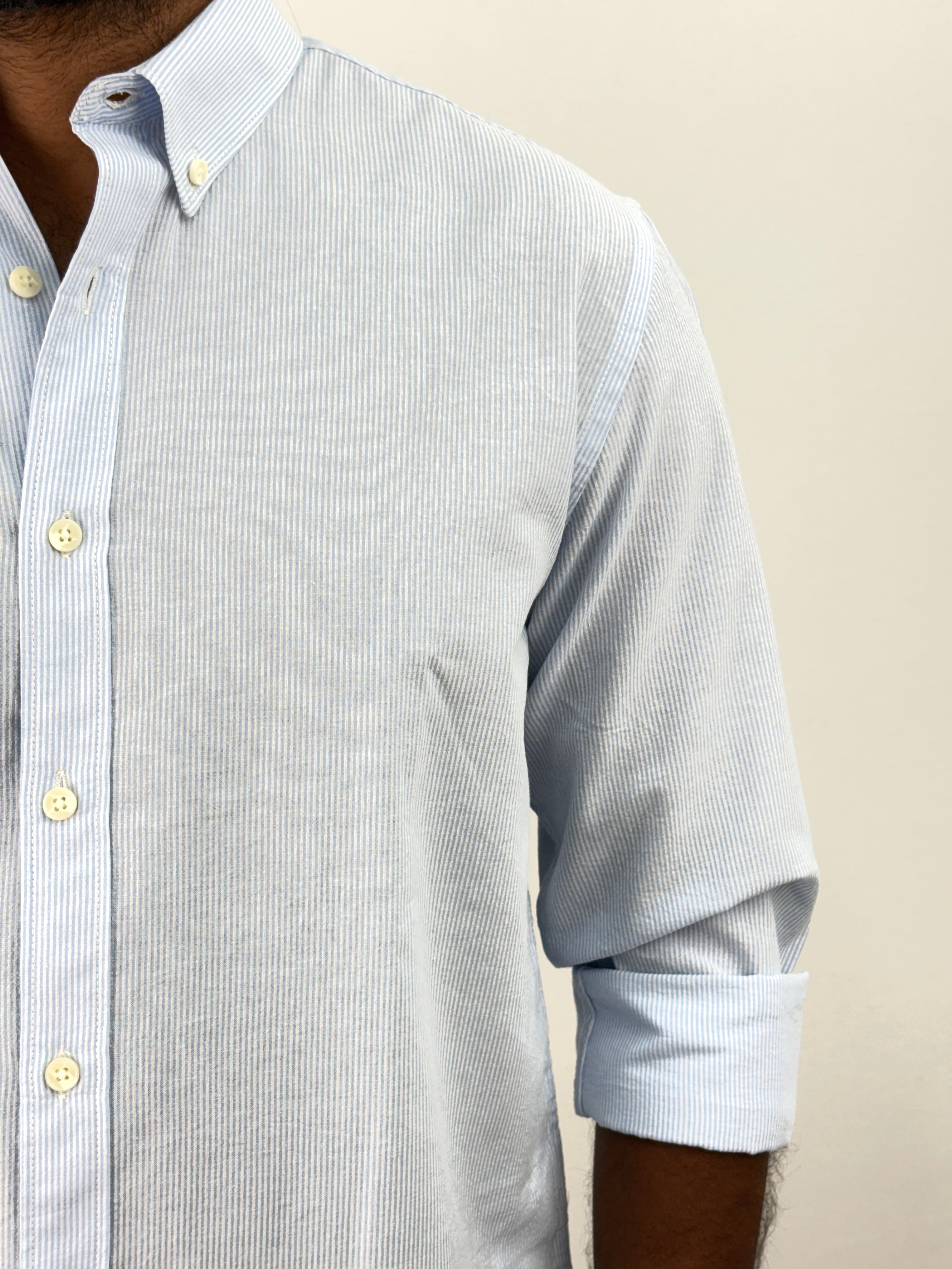 Ice Blue Stripe Shirt