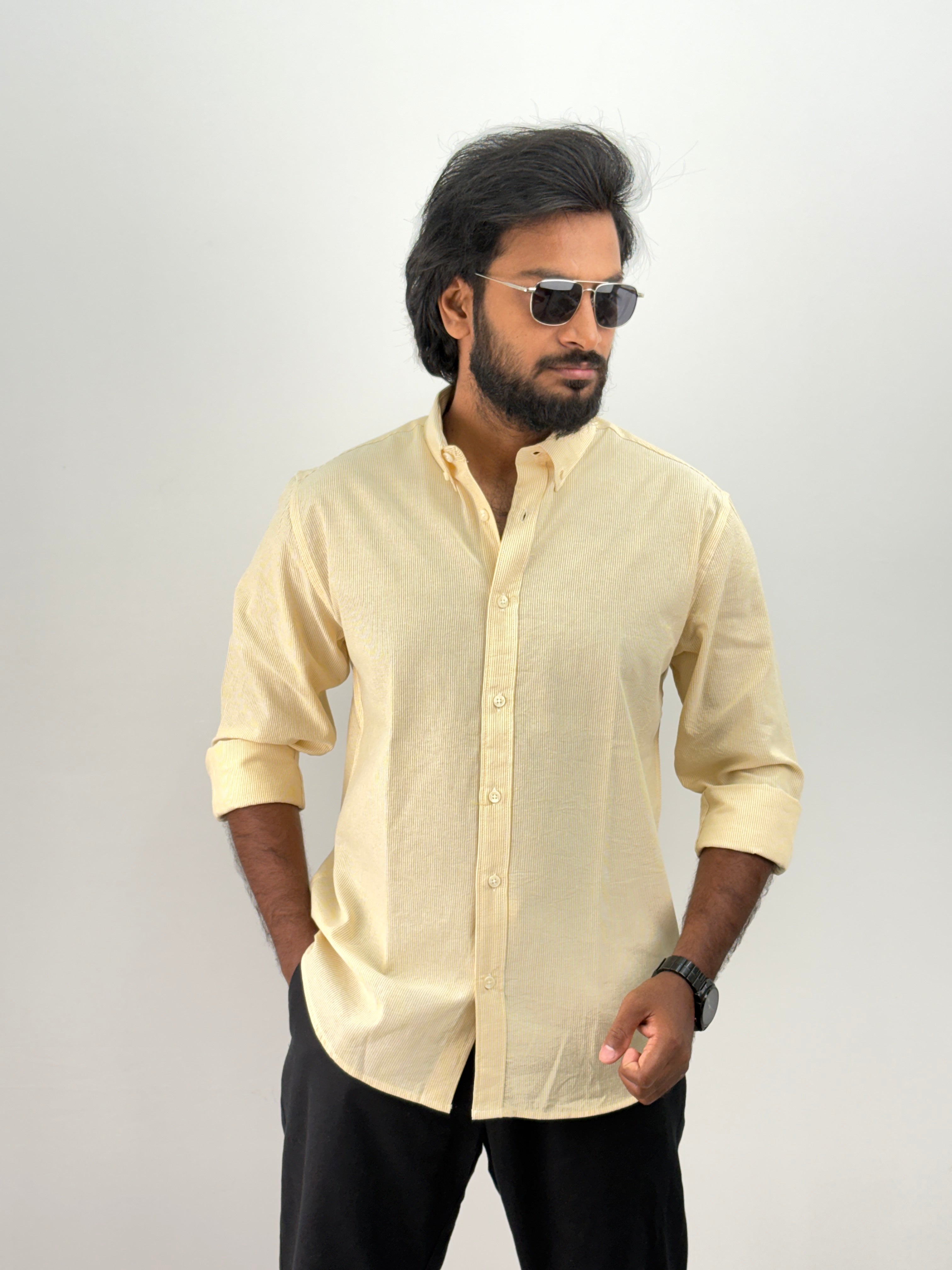 Light Yellow Stripe Shirt