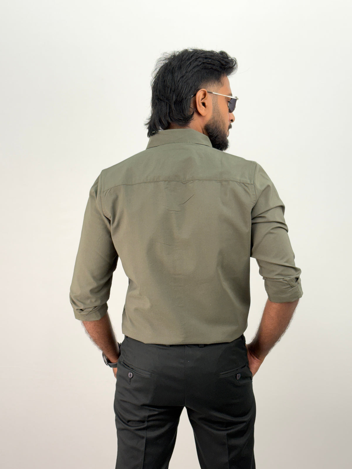 Forest Green Plain Oxford Shirt