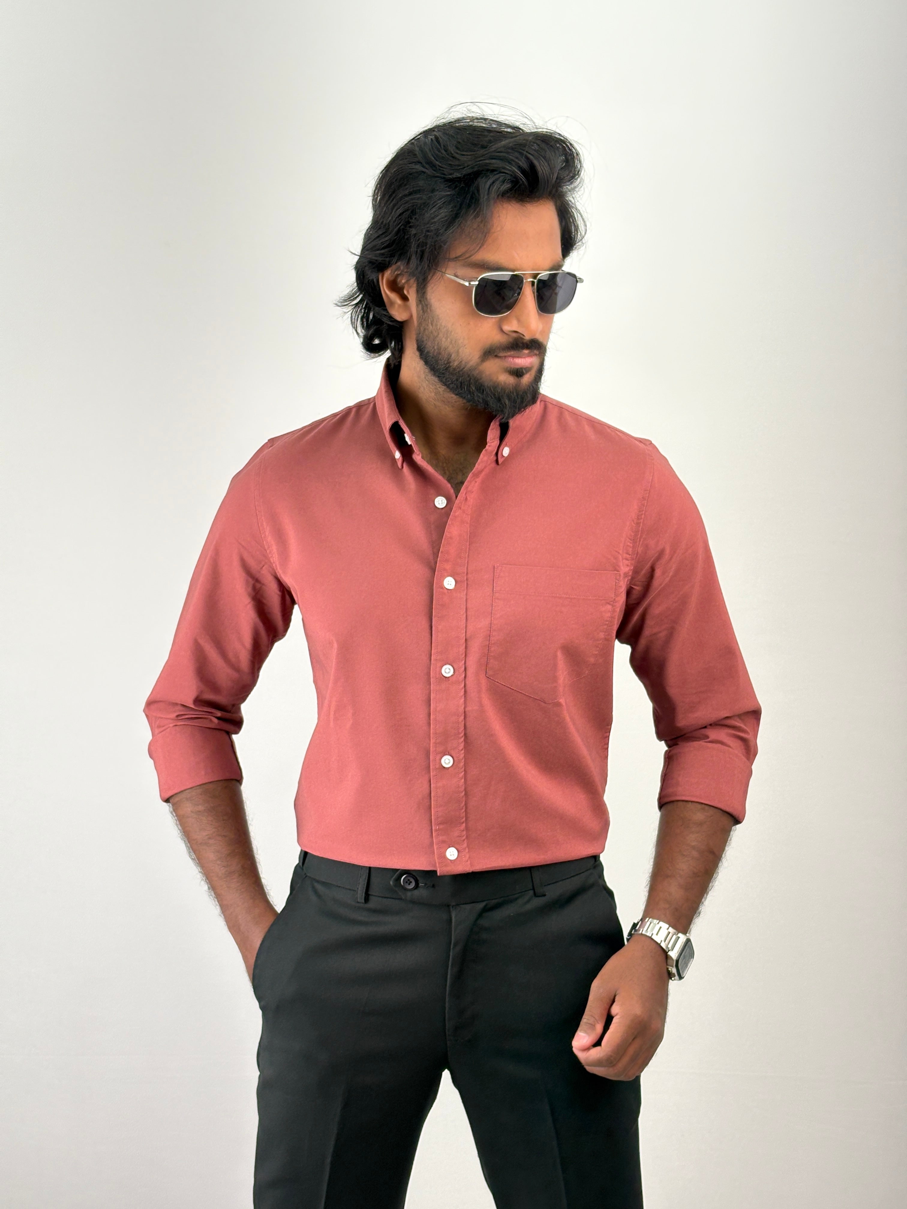 Cherry Plain Oxford Shirt 3