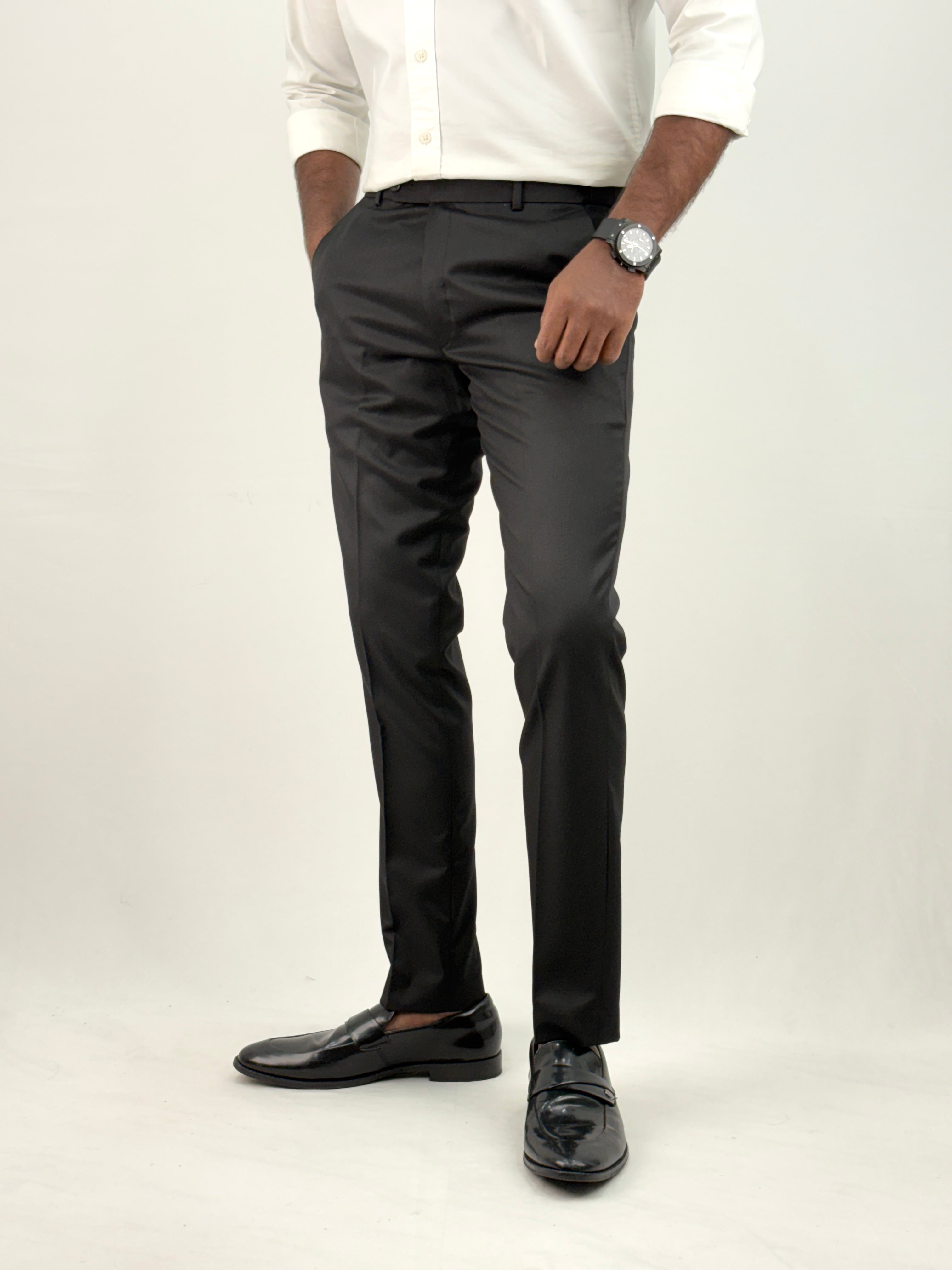 Black Flexi Waist Formal Pant