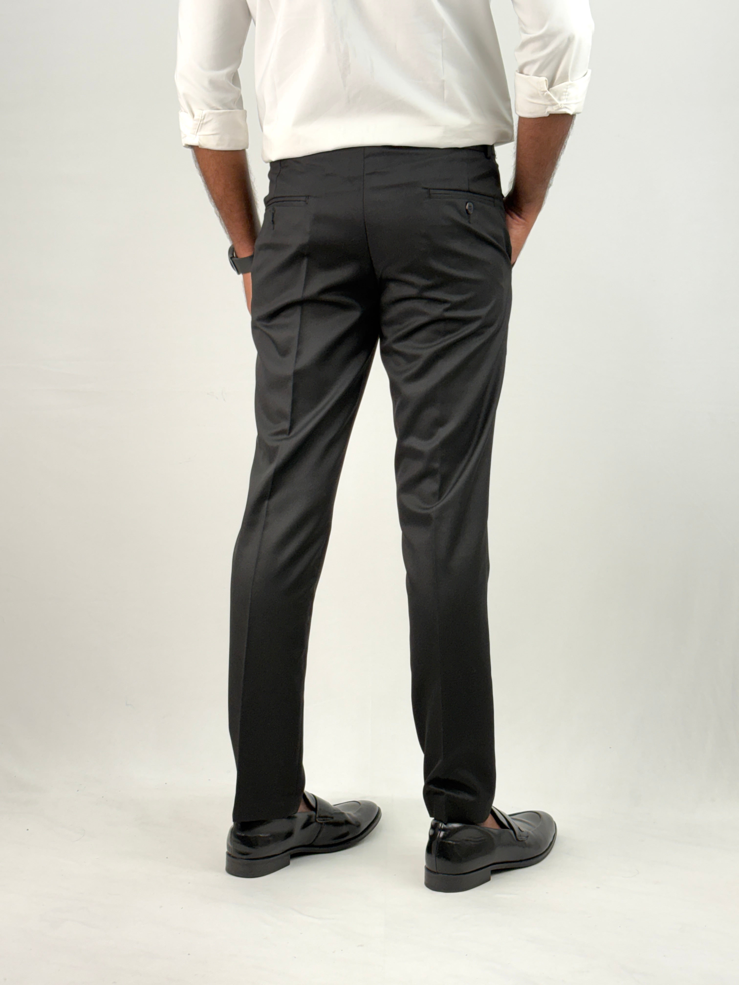 Black Flexi Waist Formal Pant