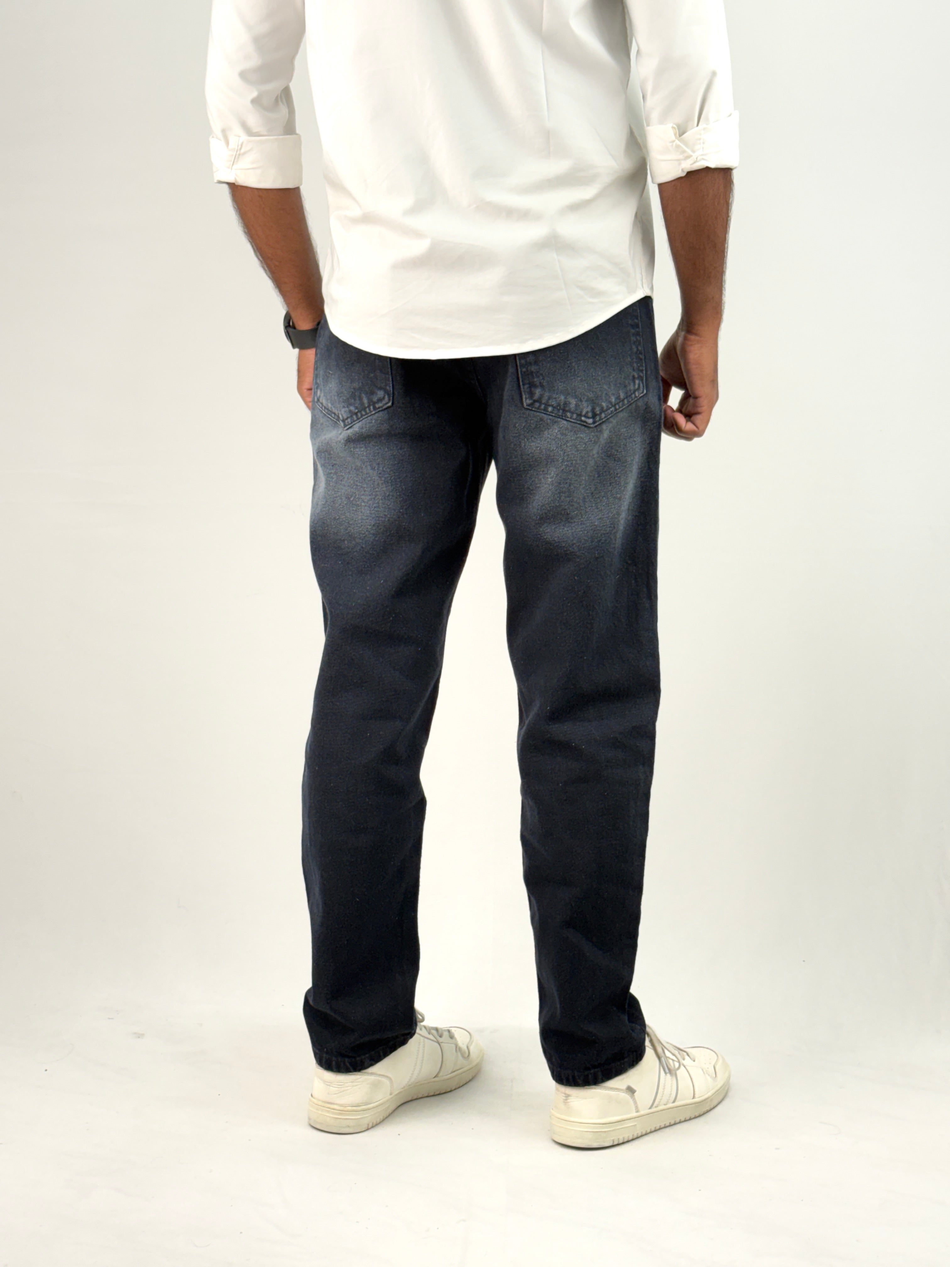 Black Shade Semi Baggy Jean