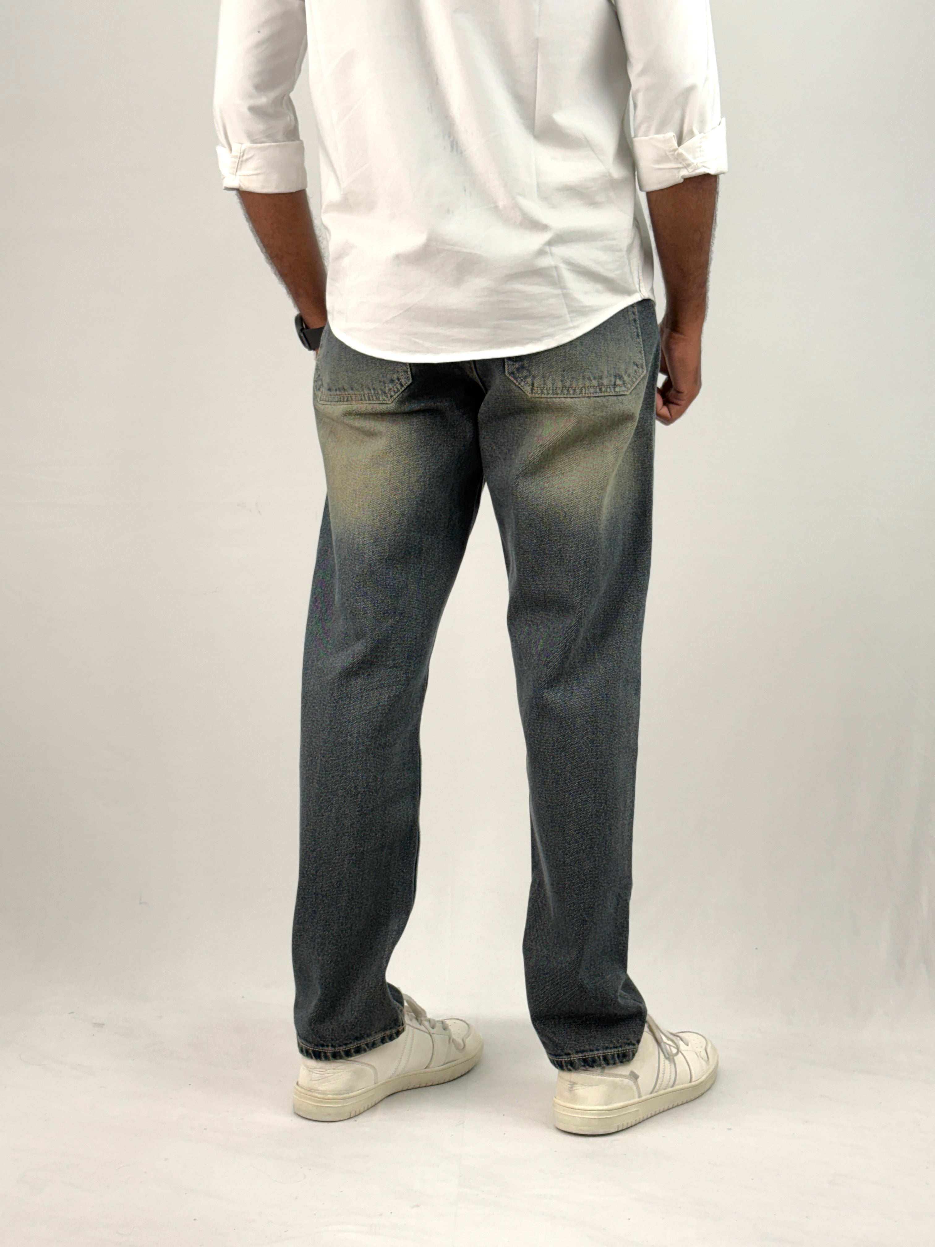 Vintage Blue Semi Baggy Jean
