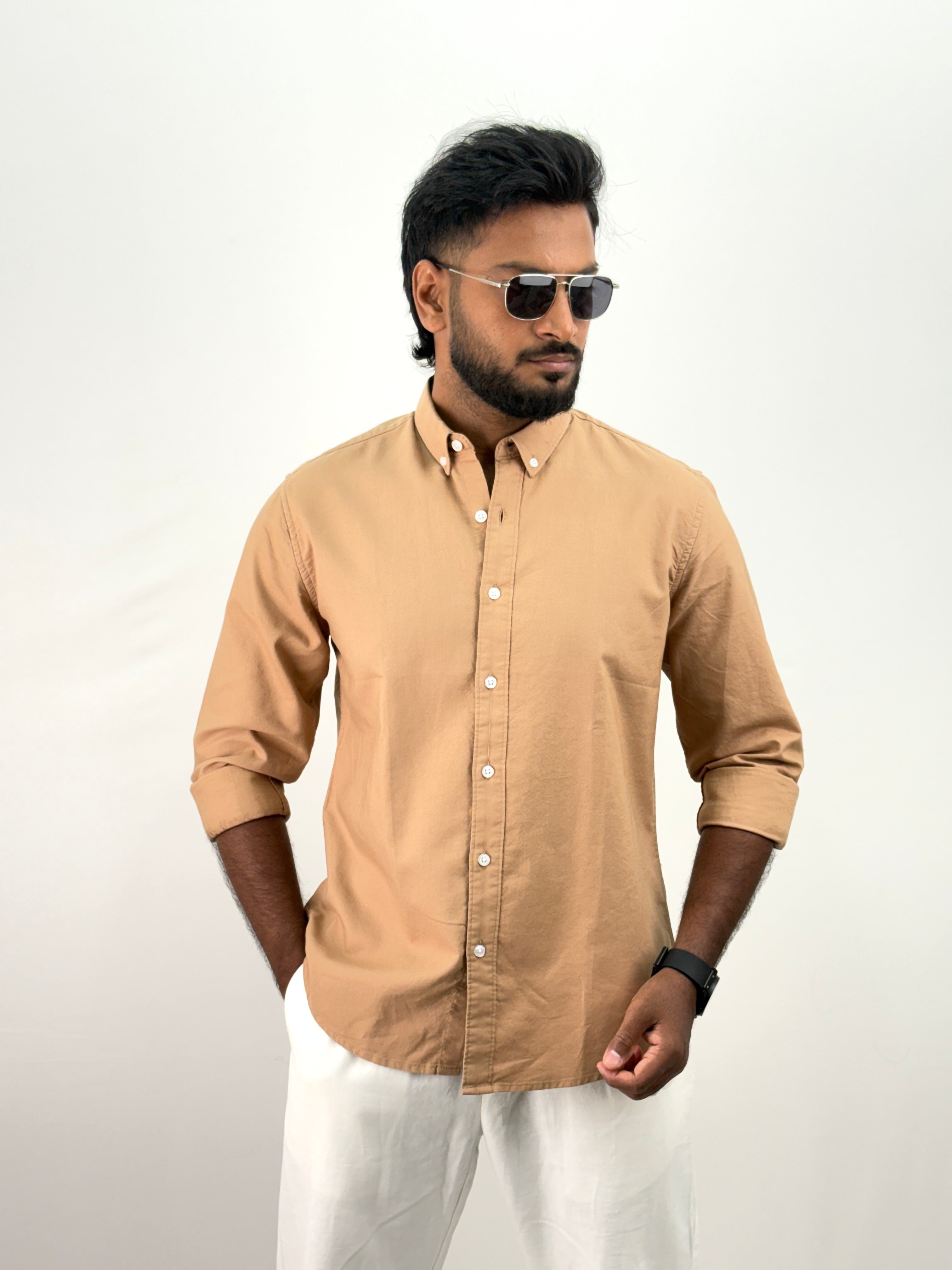 Fawn Elbow Patch Shirt
