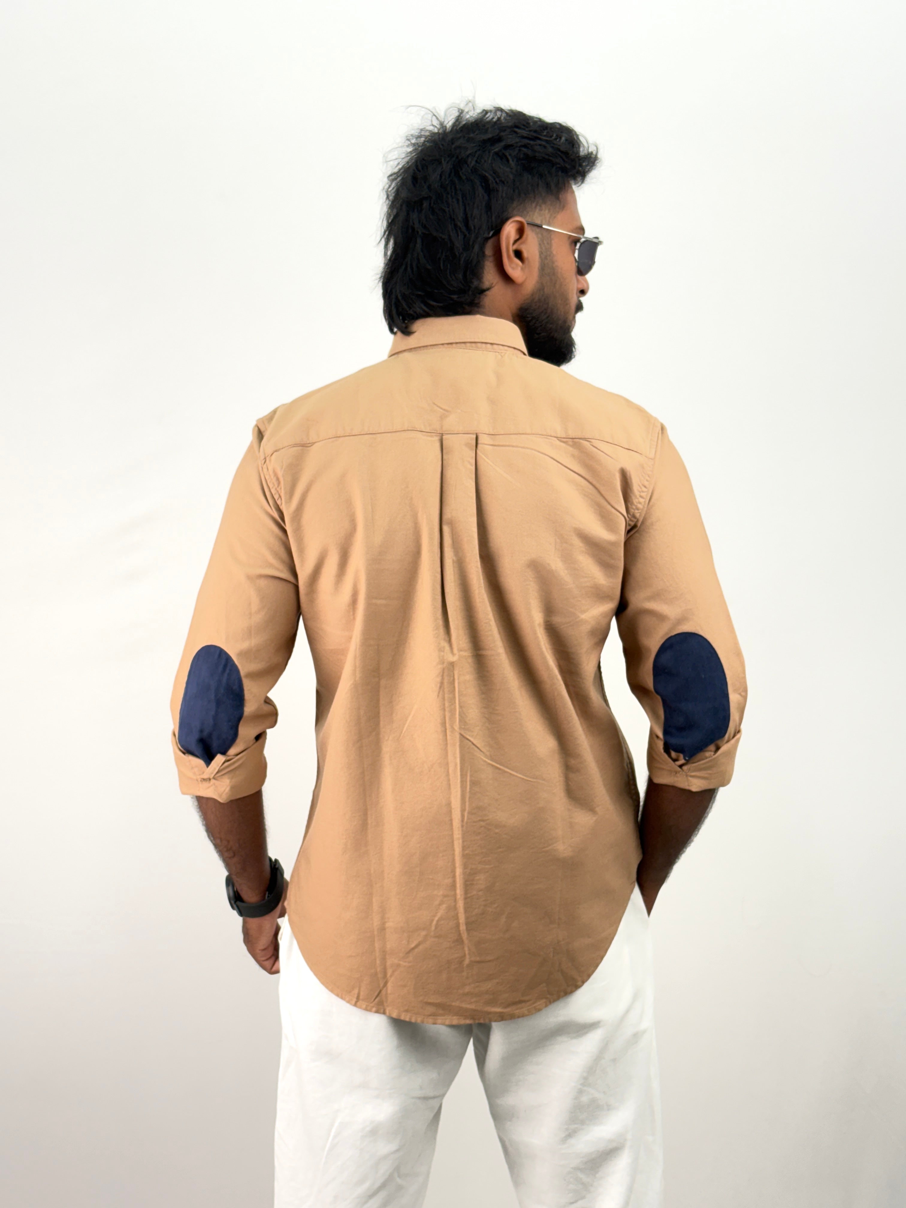 Fawn Elbow Patch Shirt