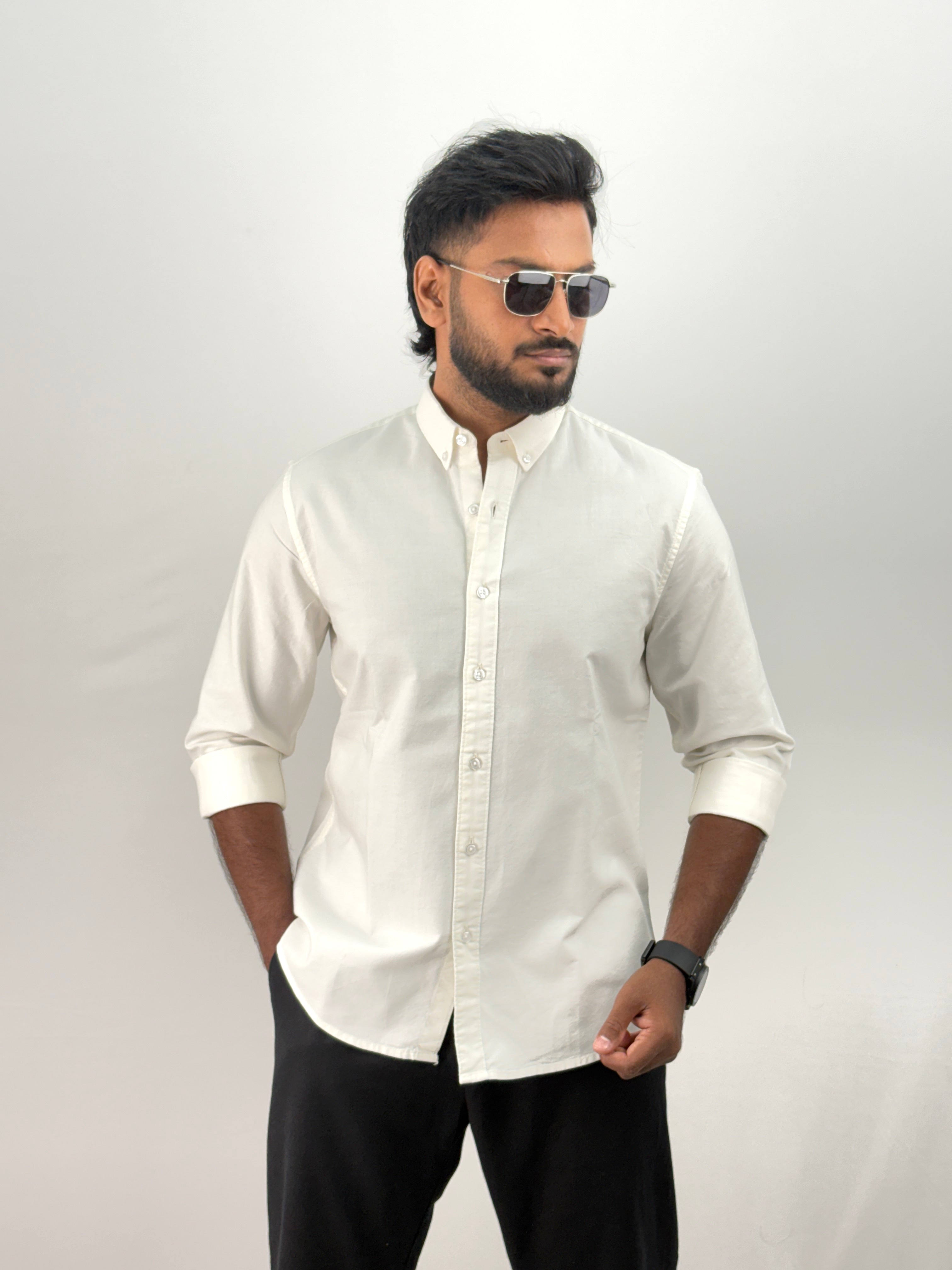 Off White Elbow Patch Shirt