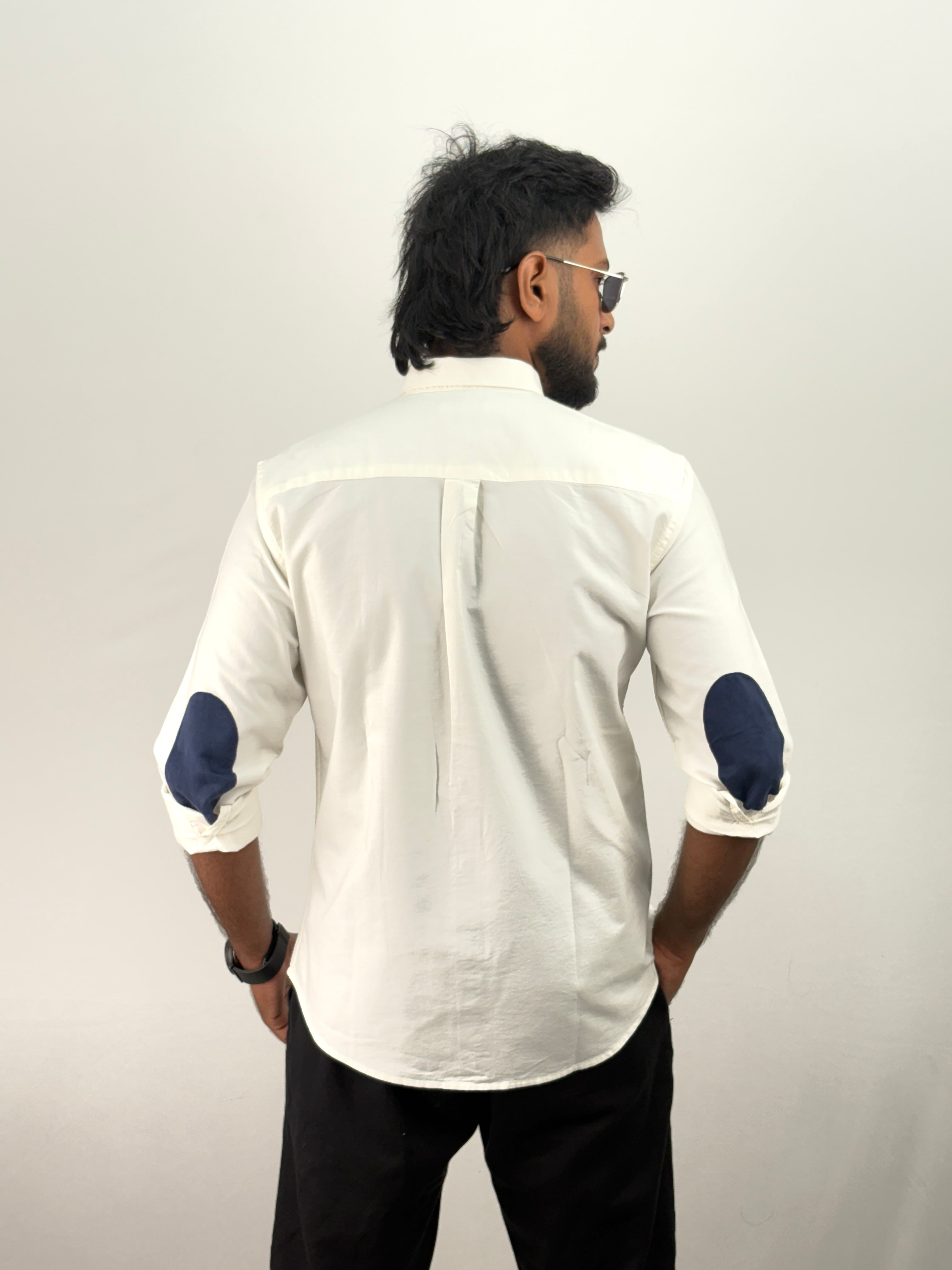 Off White Elbow Patch Shirt