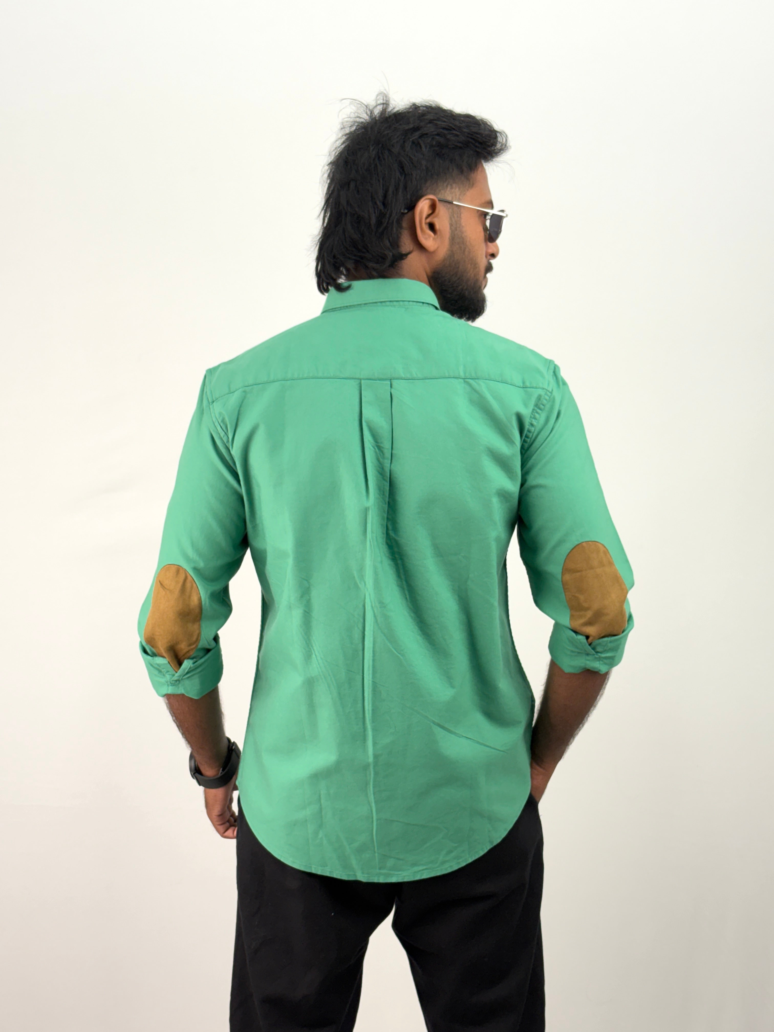 Green Elbow Patch Shirt