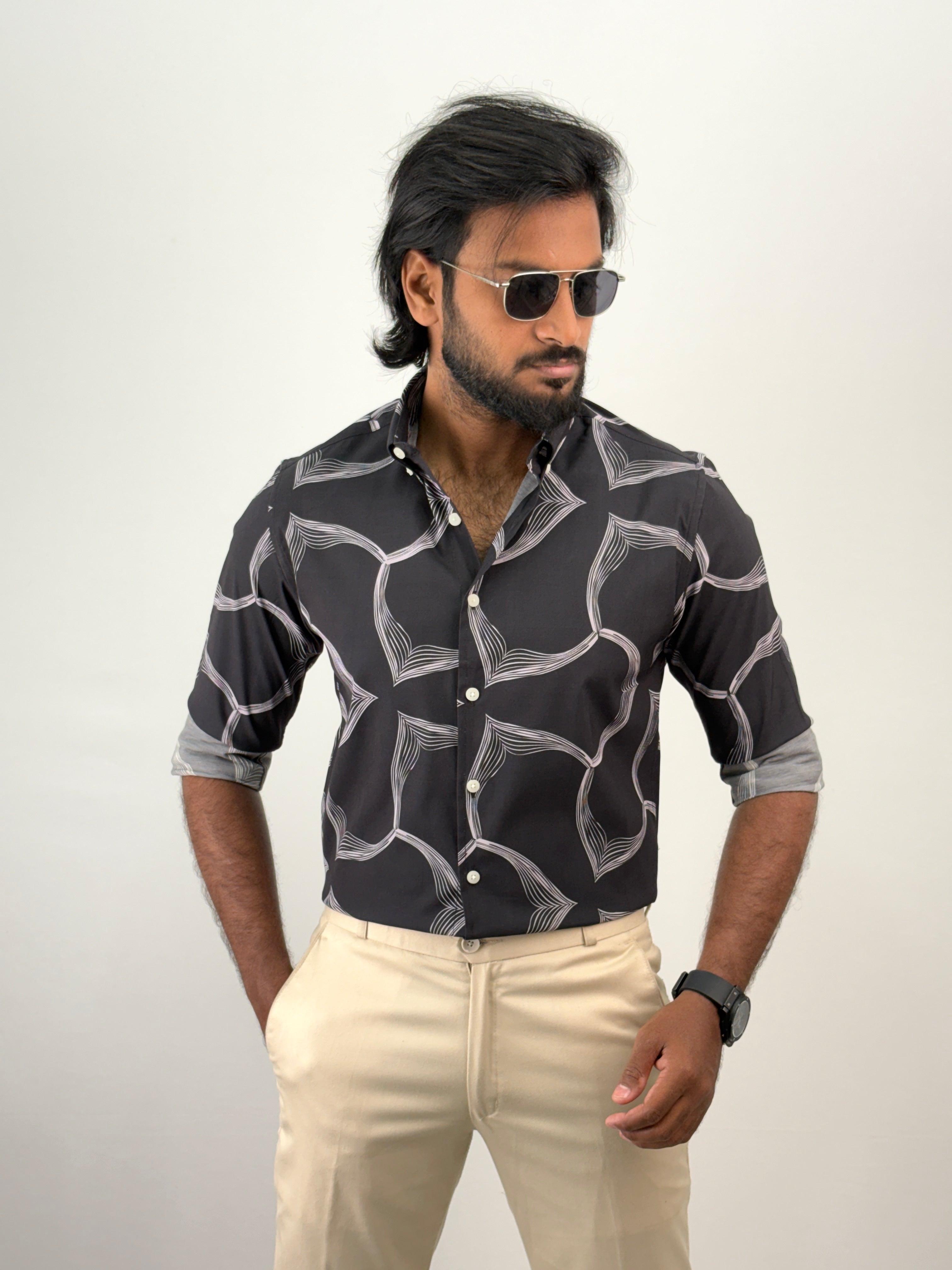 Black Printed Shirt 2