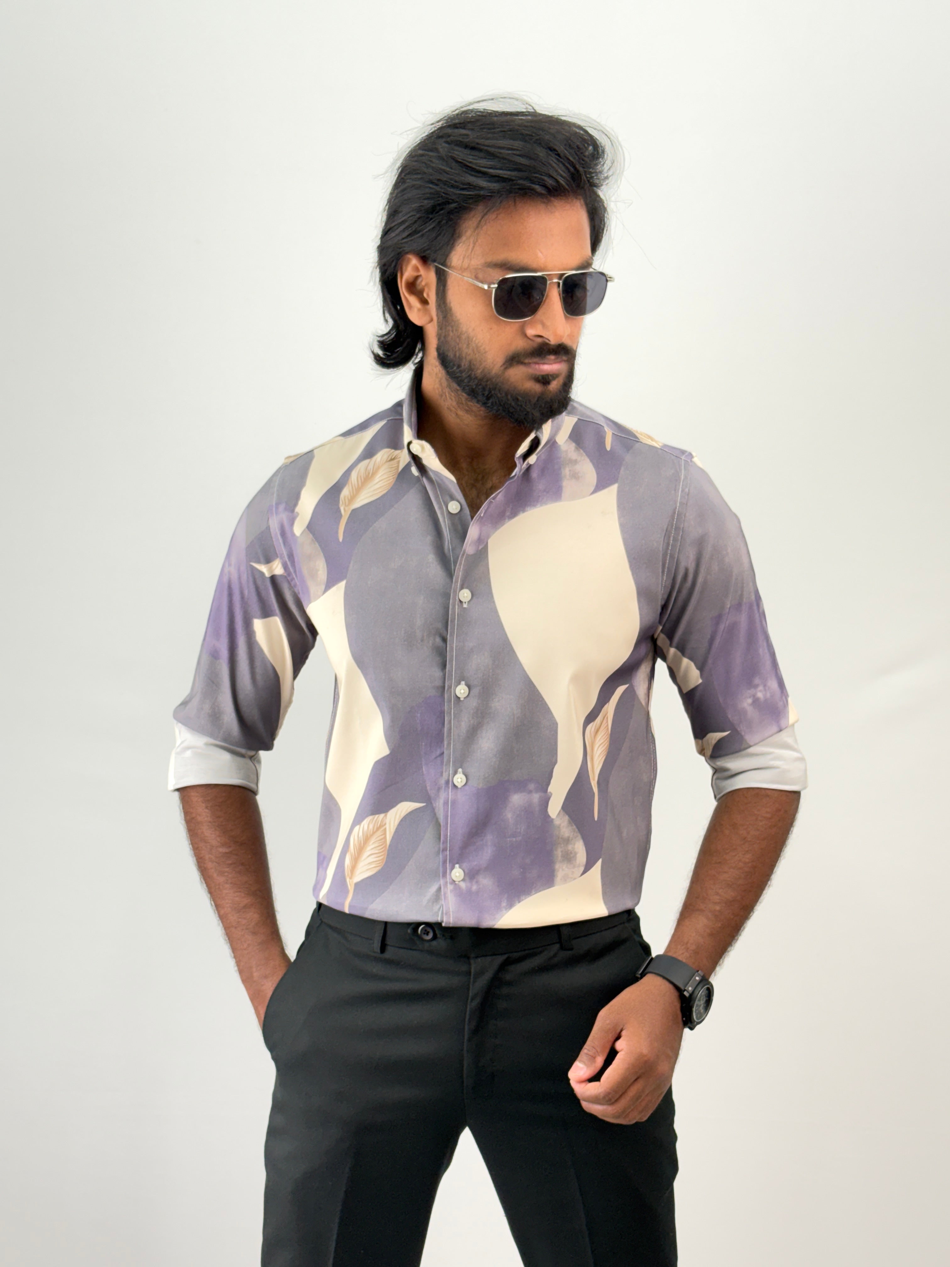 Purple Printed Shirt 2