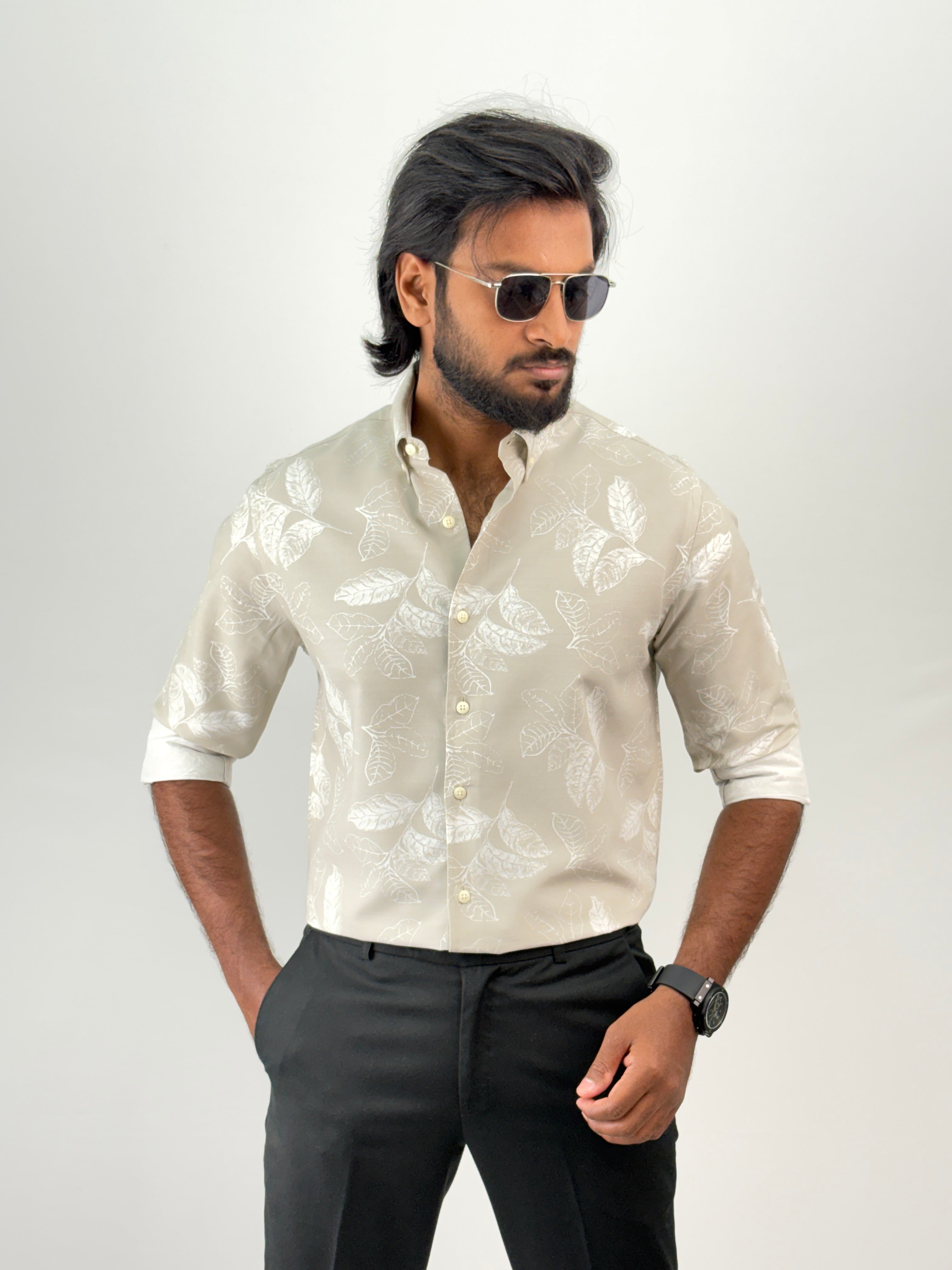 Beige Printed Shirt 2