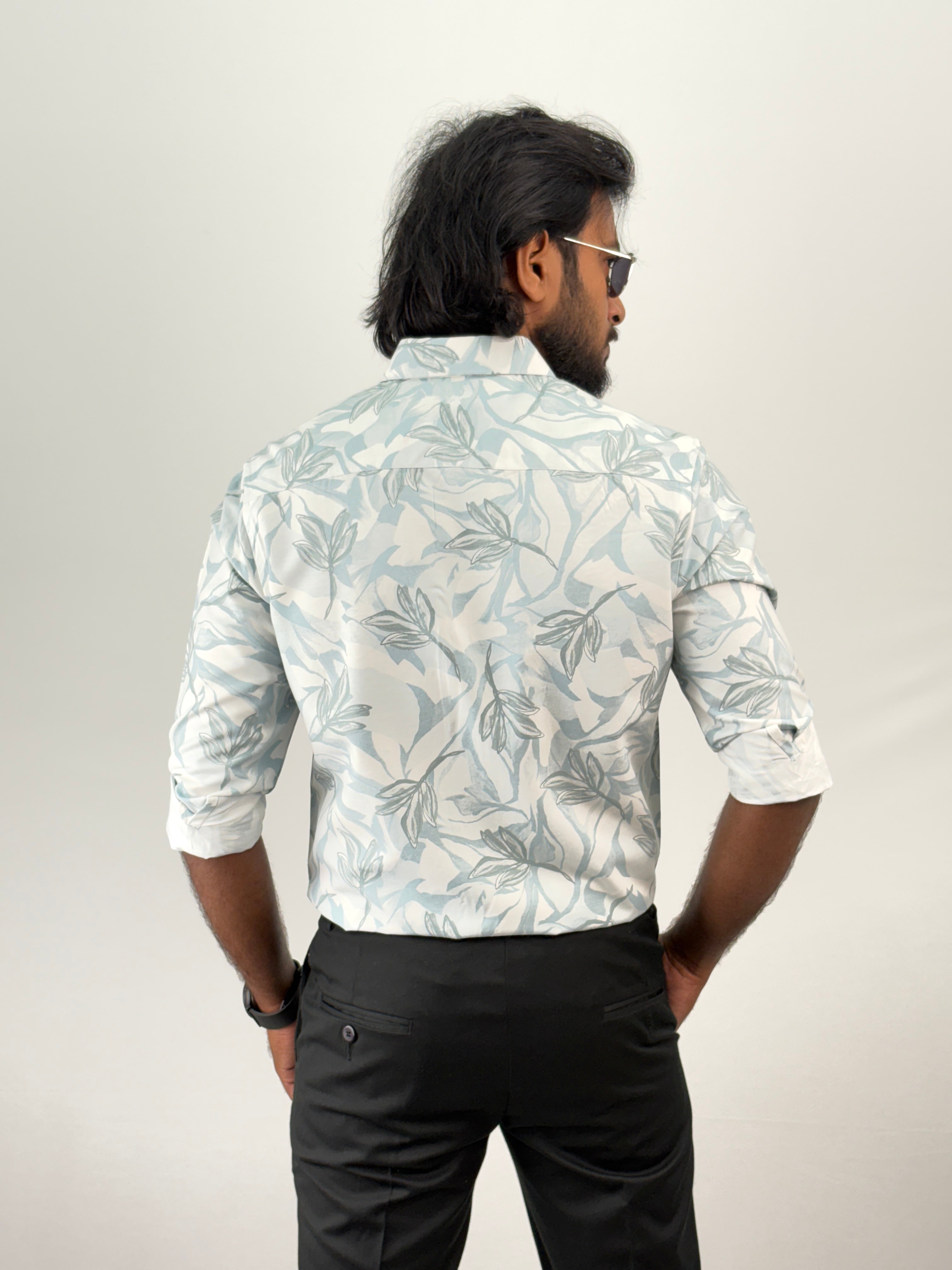 Light Blue Printed Shirt 2