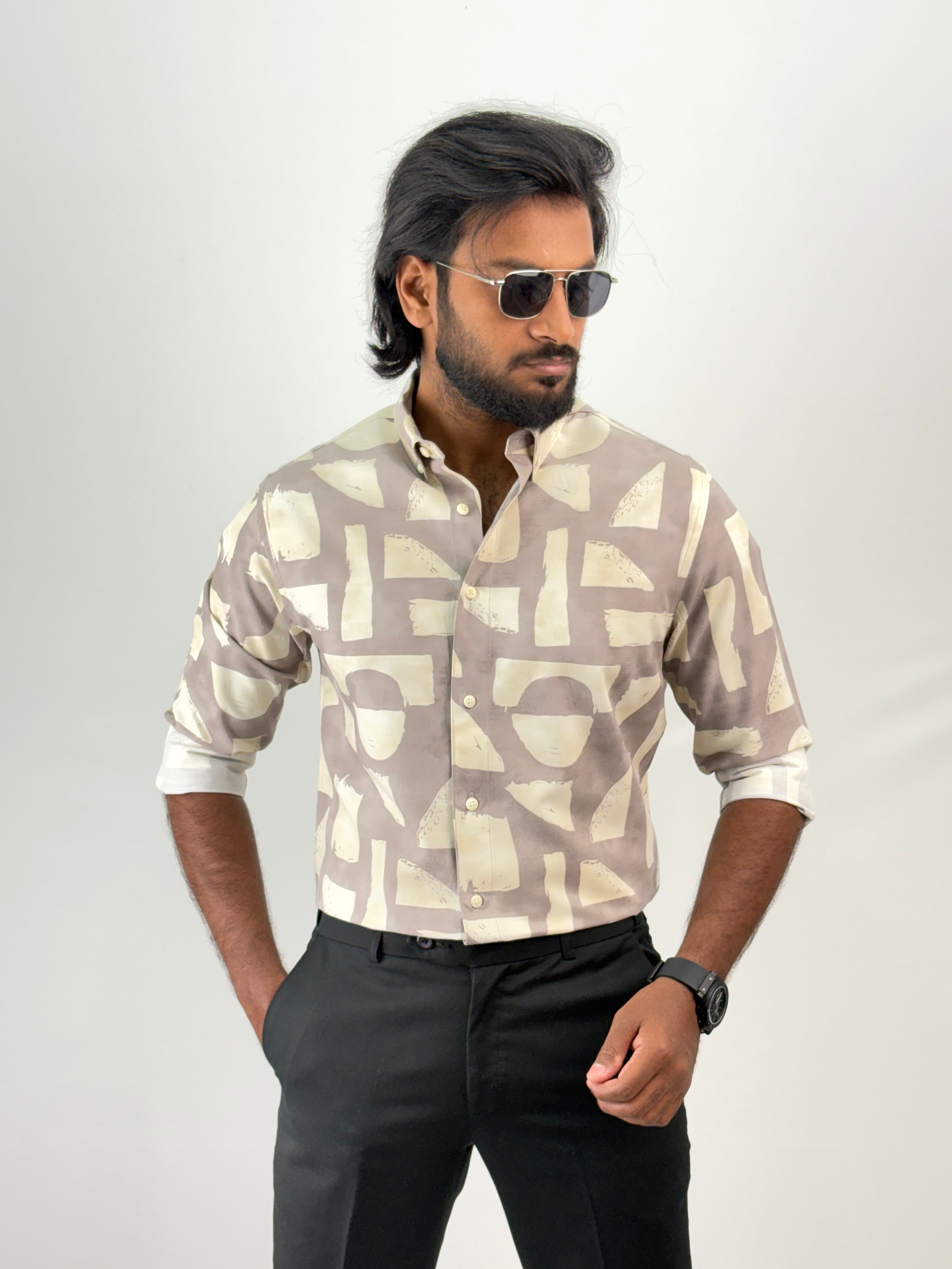 Mauve Printed Shirt 2