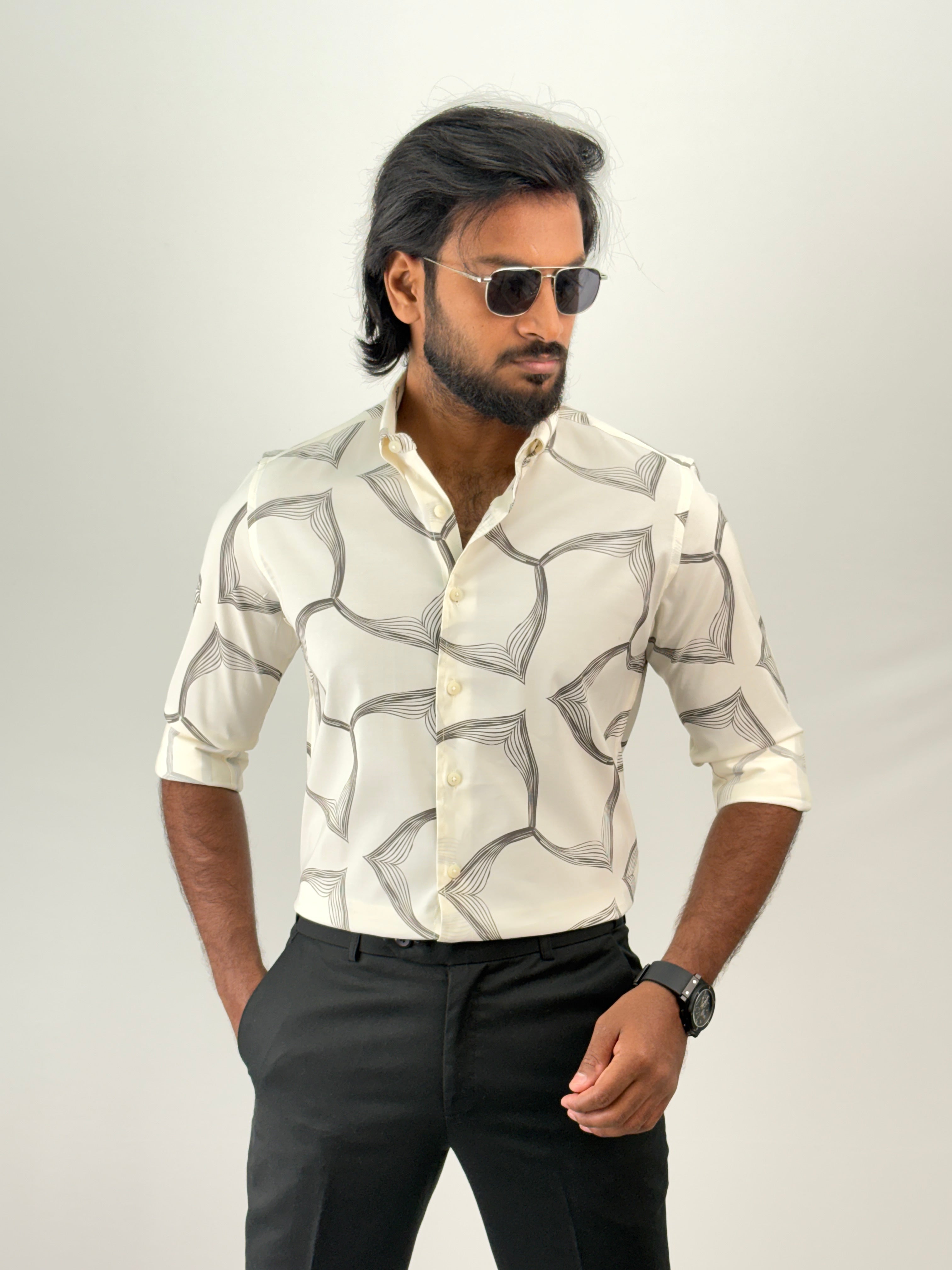 White Printed Shirt 2
