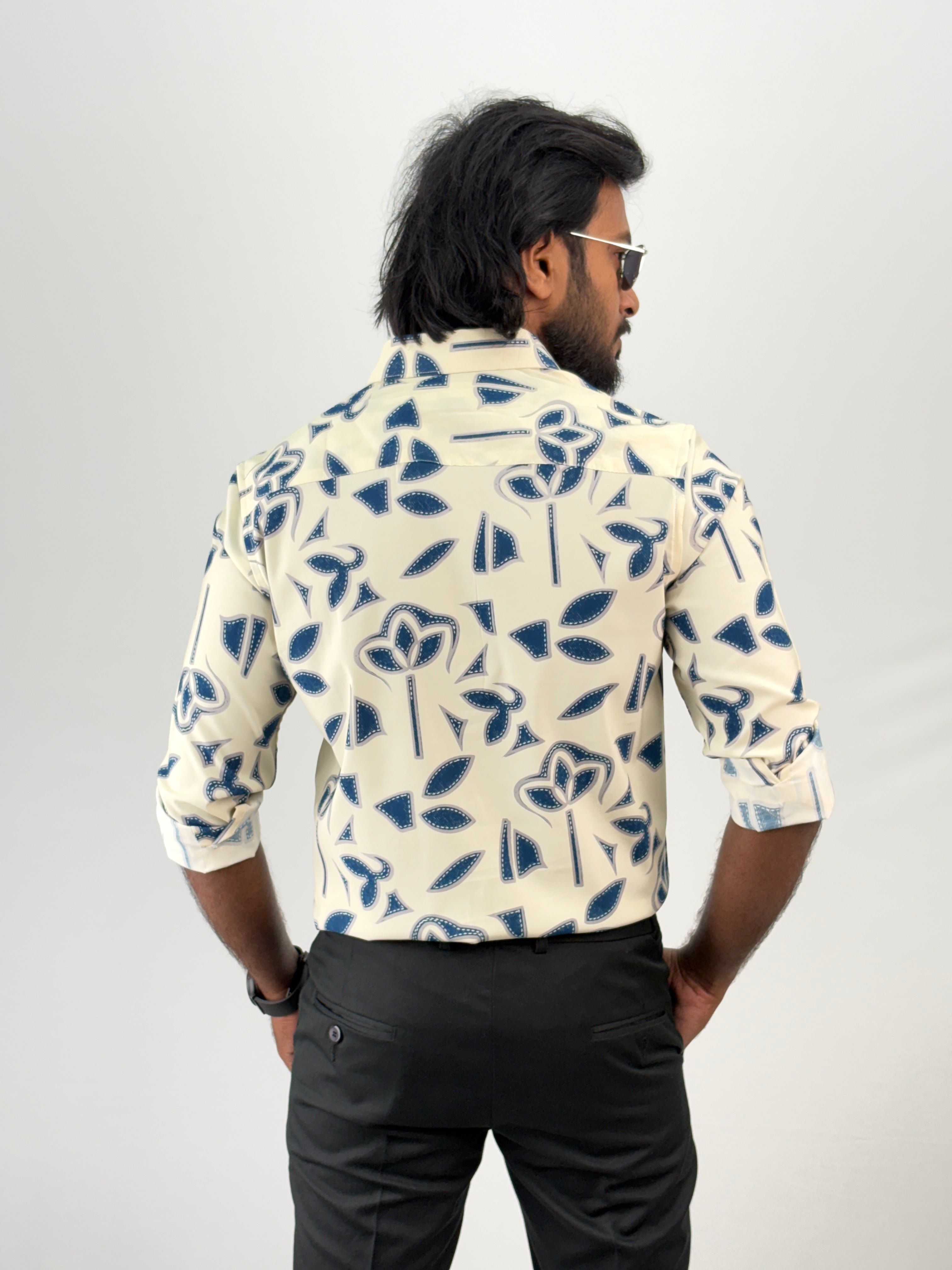 Cream Printed Shirt 2