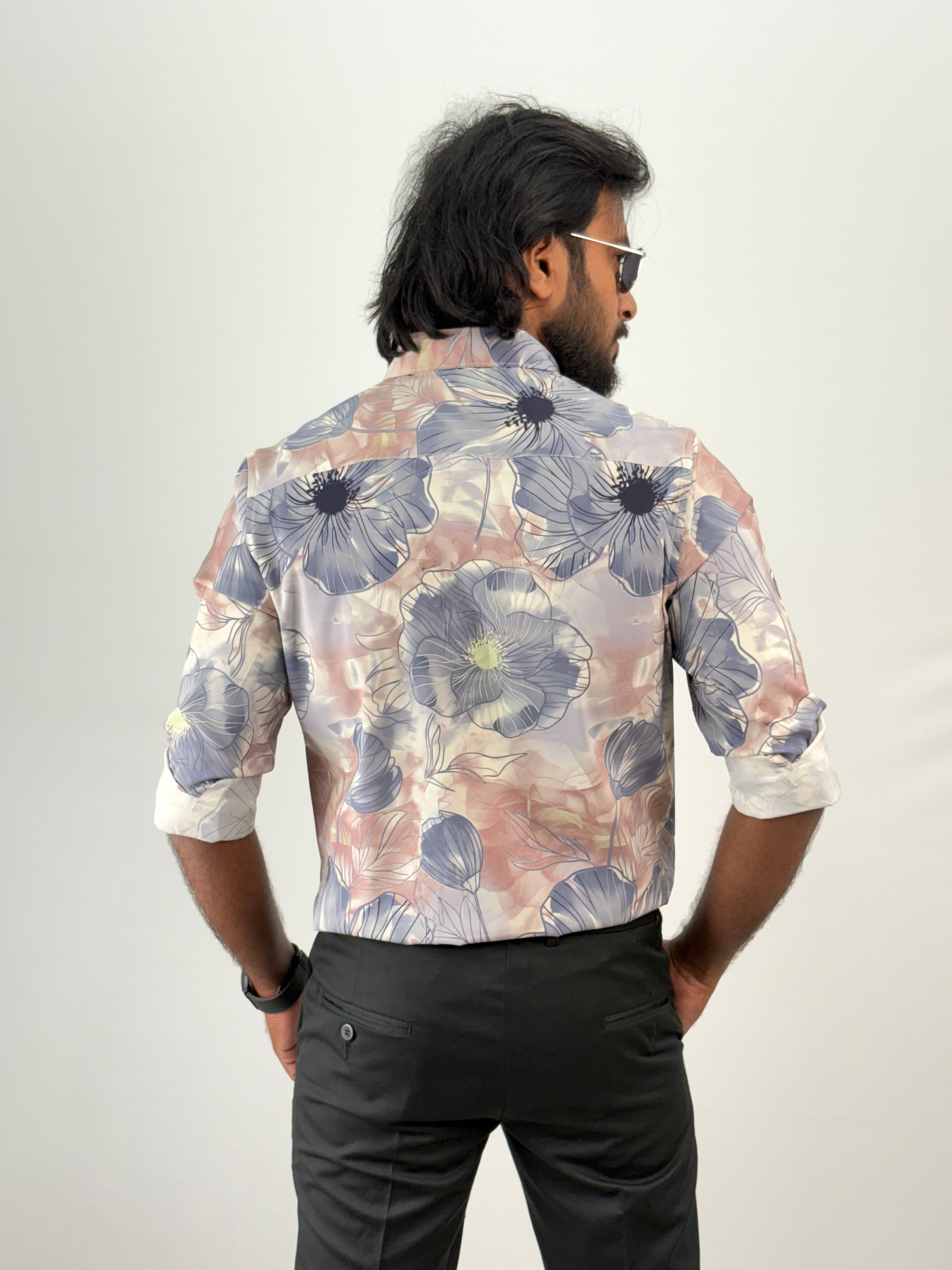 Peach Printed Shirt 2