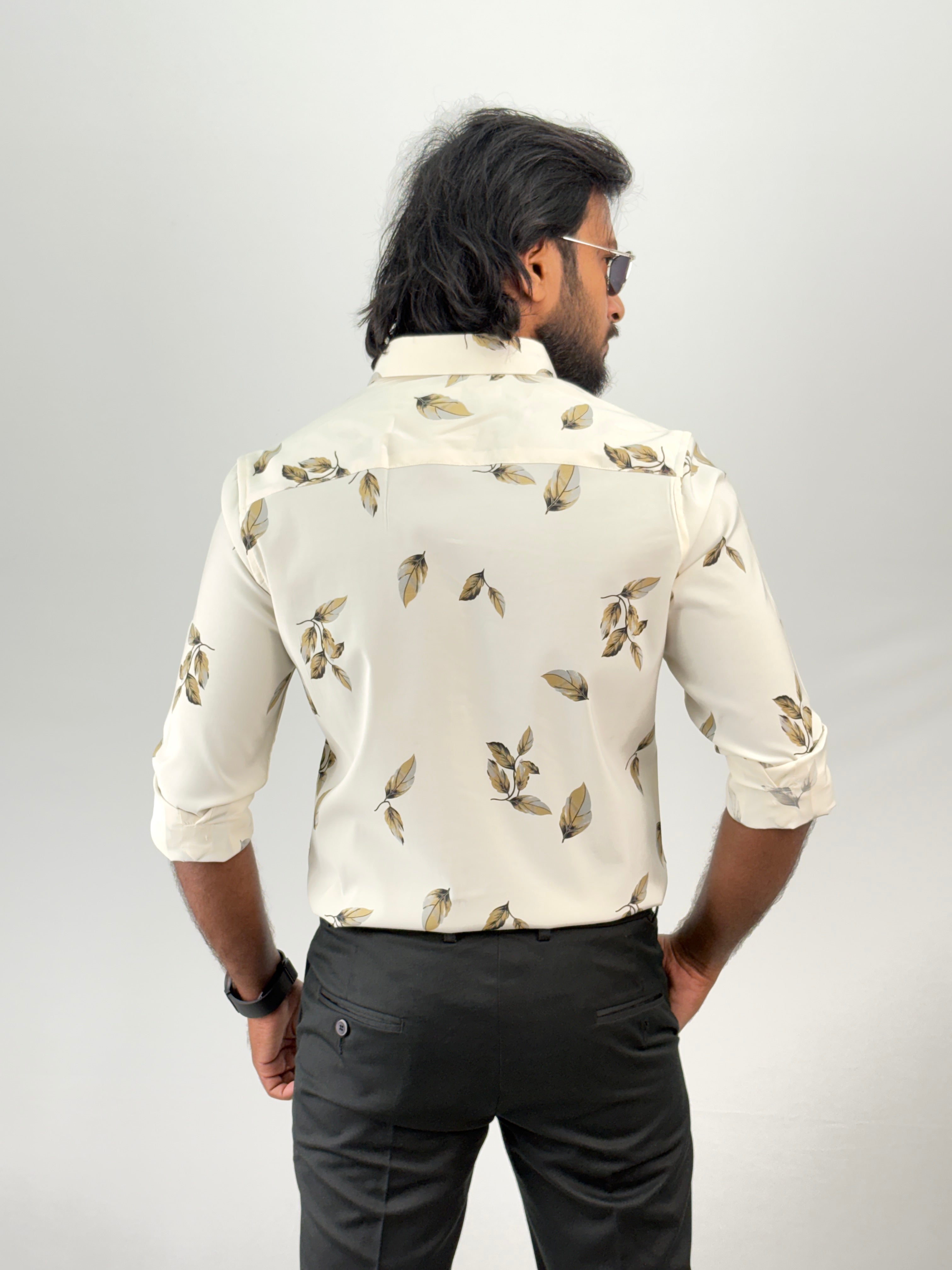 Olive Printed Shirt 2