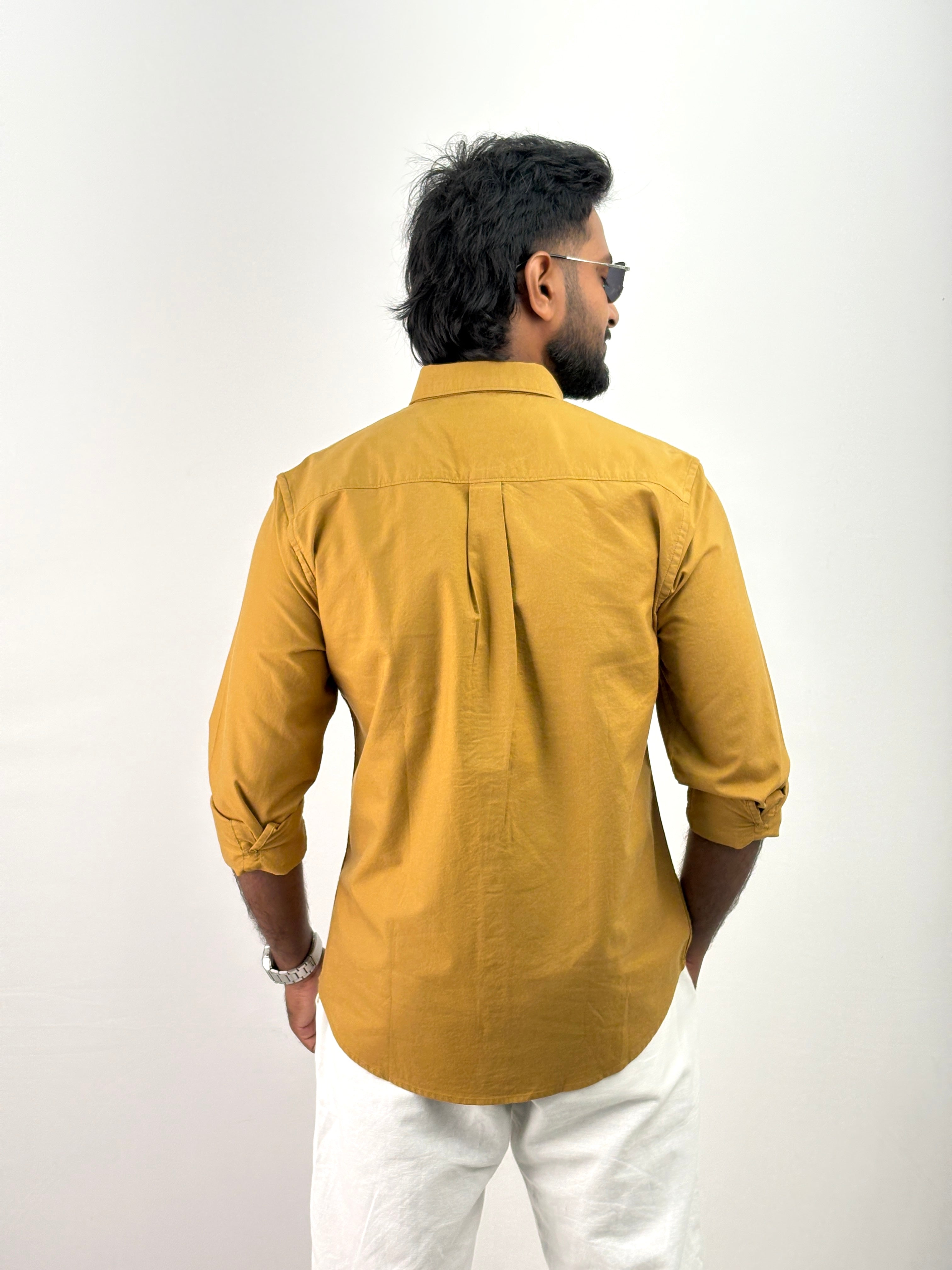 Mustard Plain Oxford Shirt