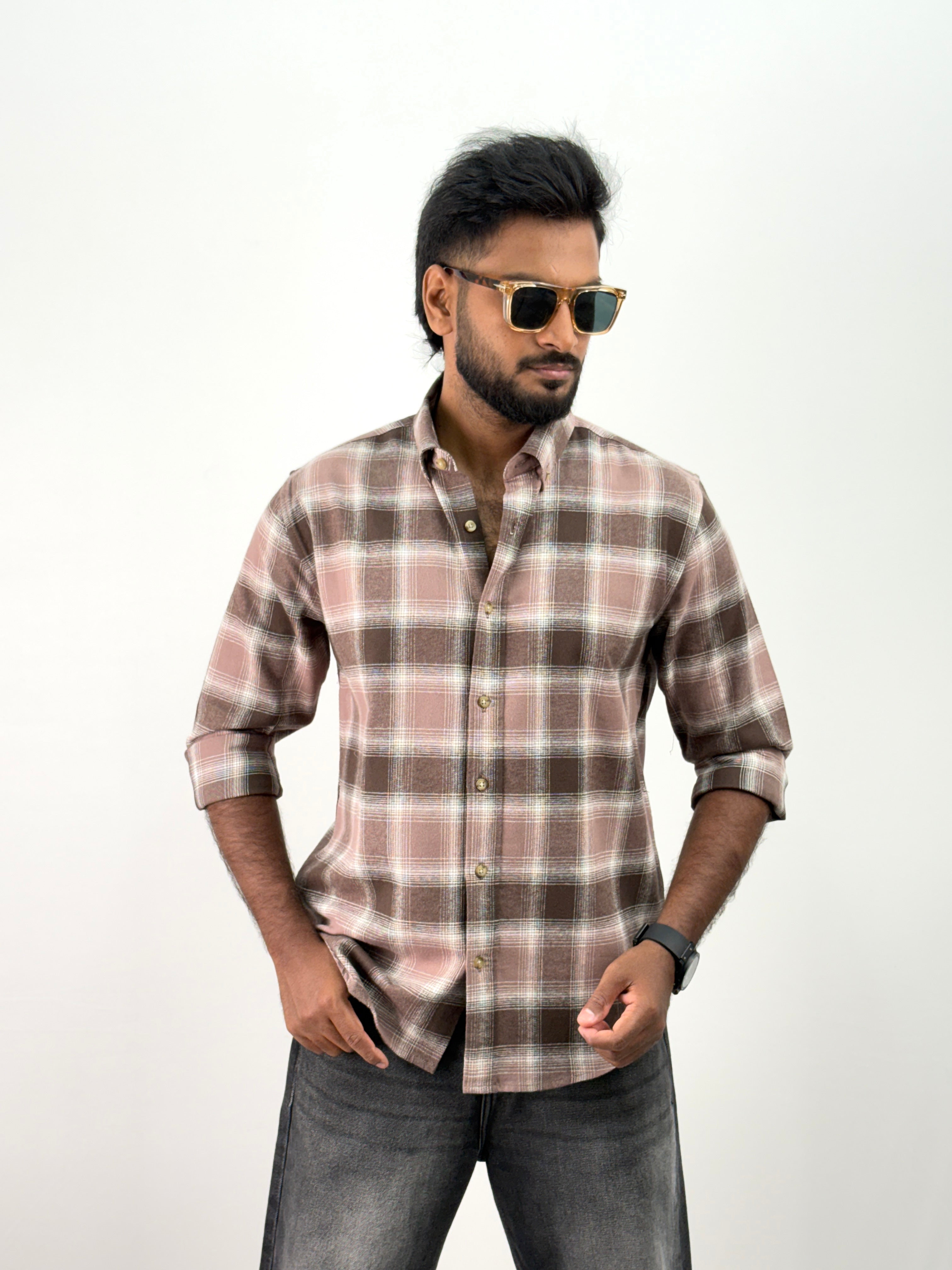 Peach Flannel Shirt