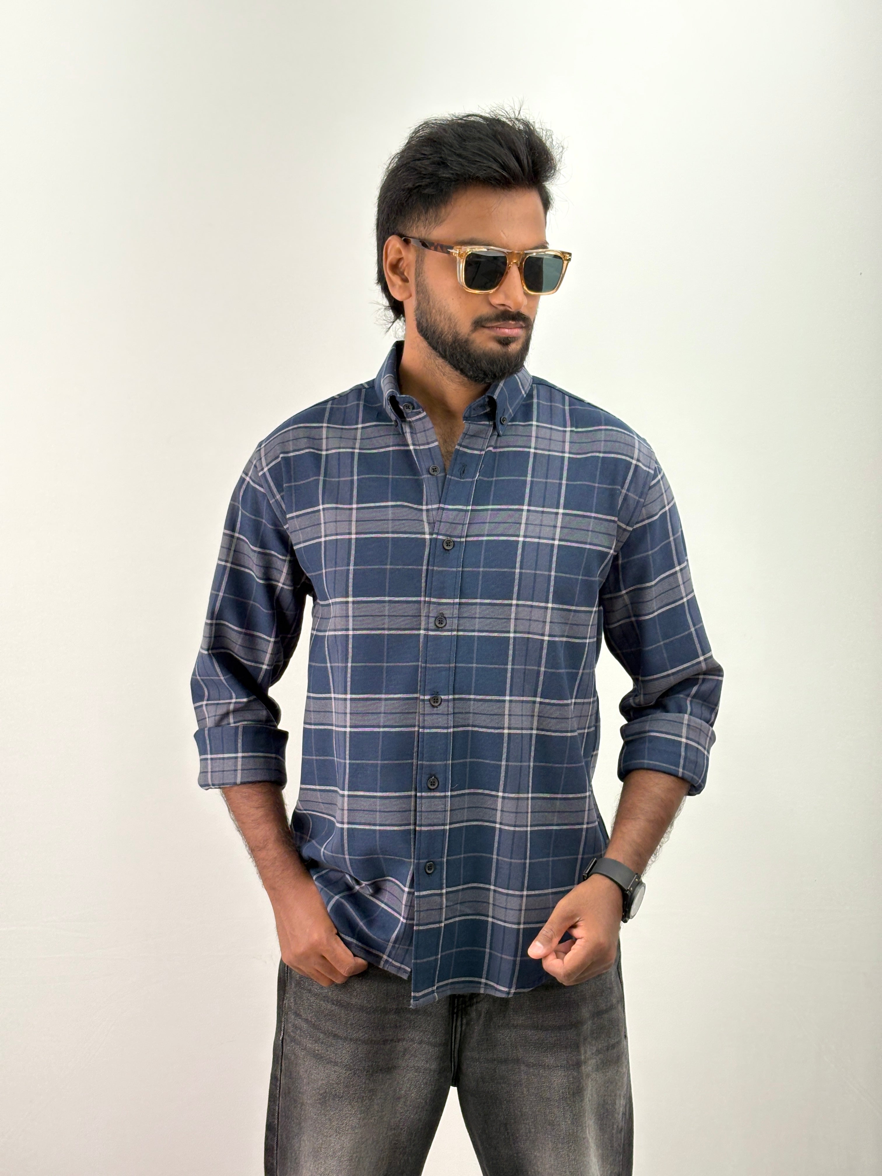 Navy Flannel Shirt