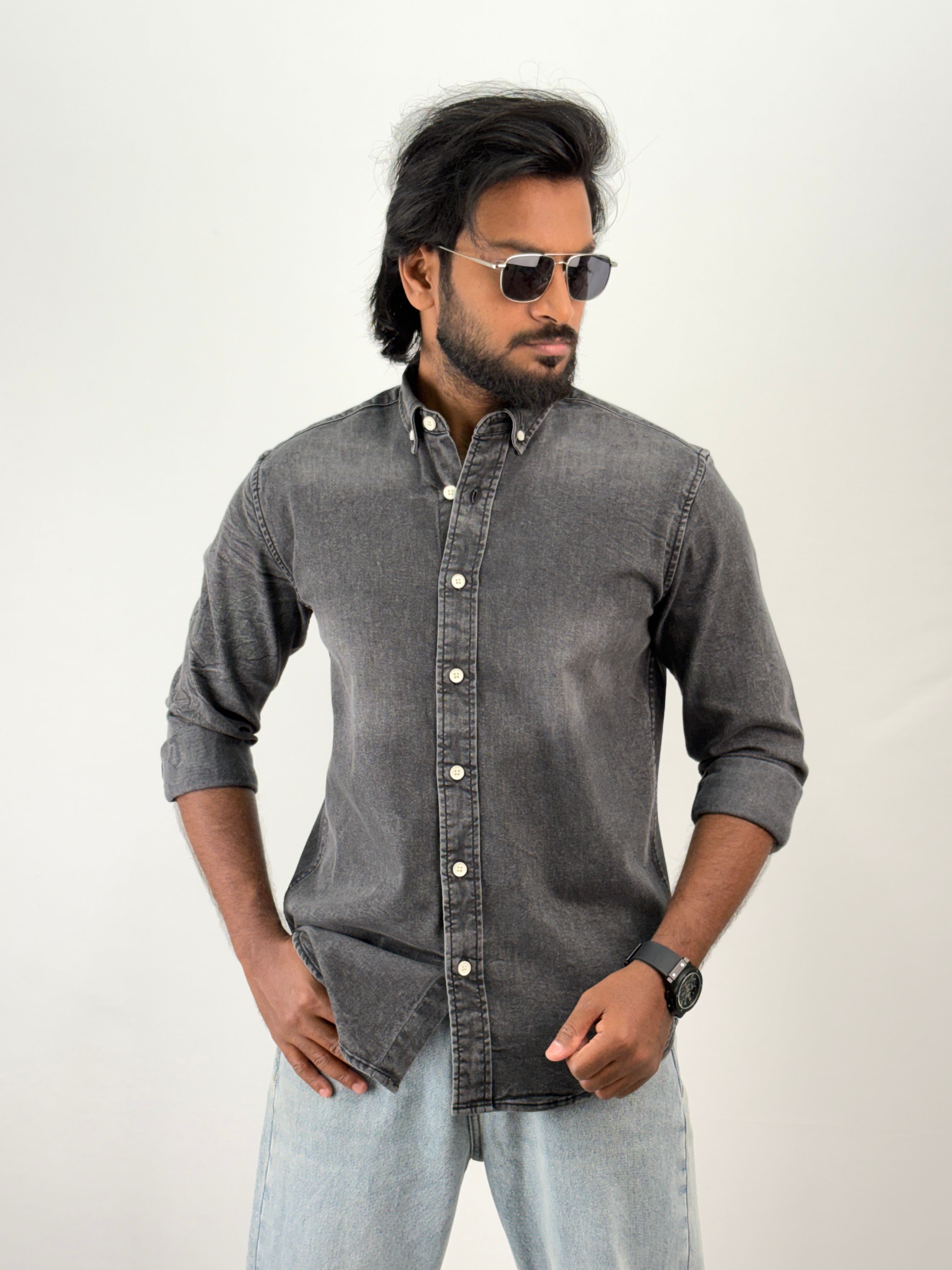 Black Denim Shirt