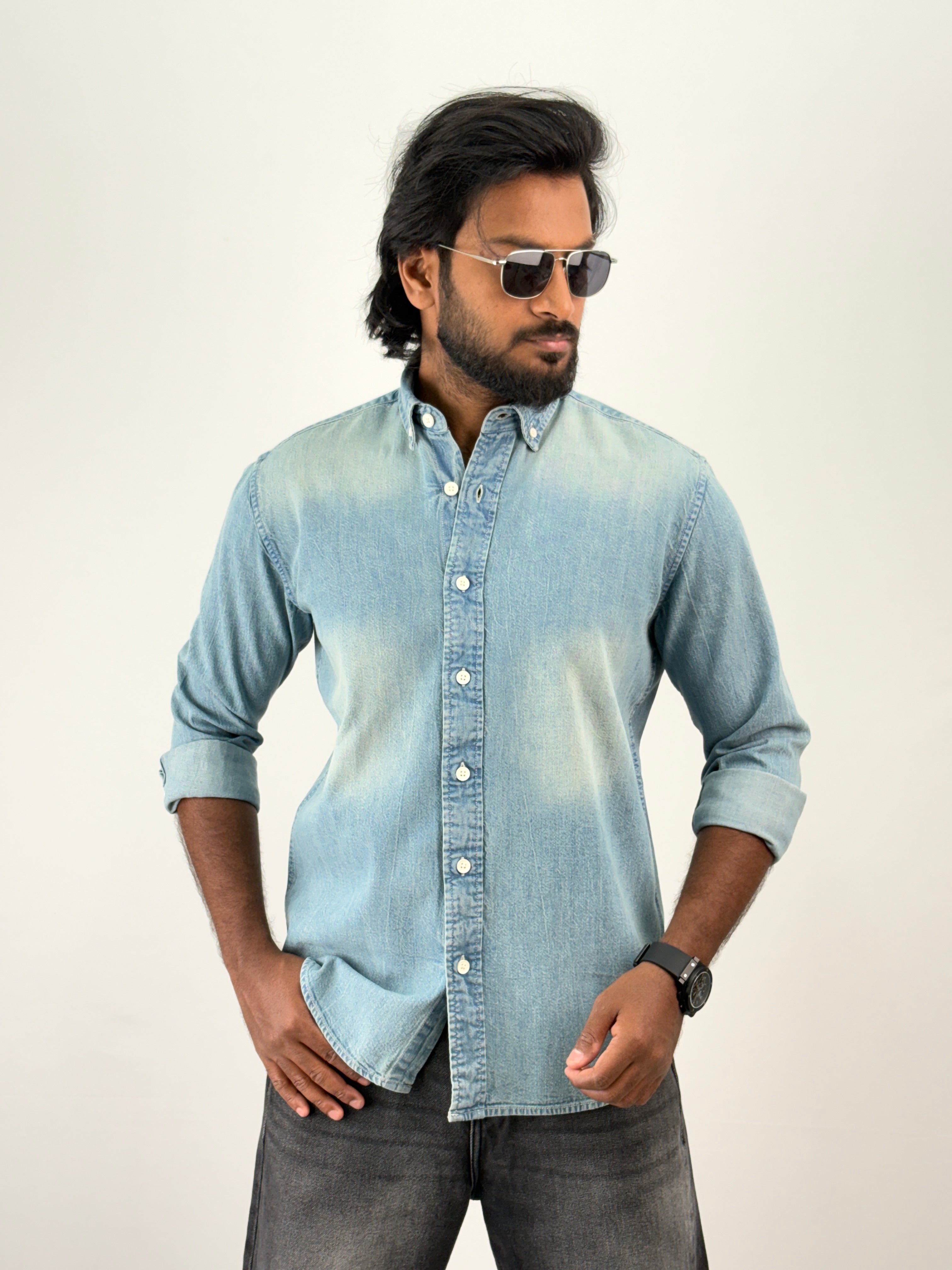 Blue Shade Denim Shirt