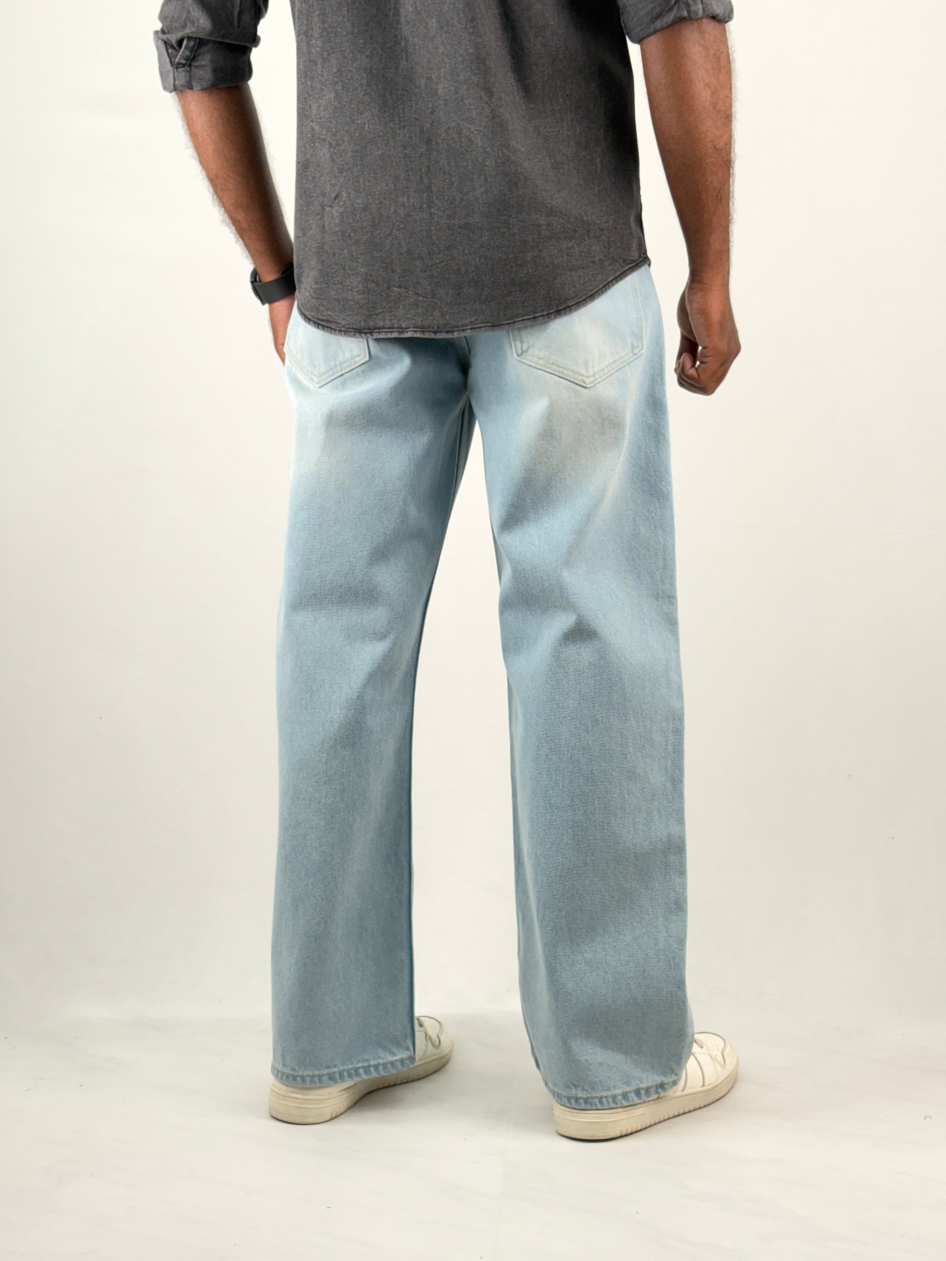 Ice Blue Baggy Jean