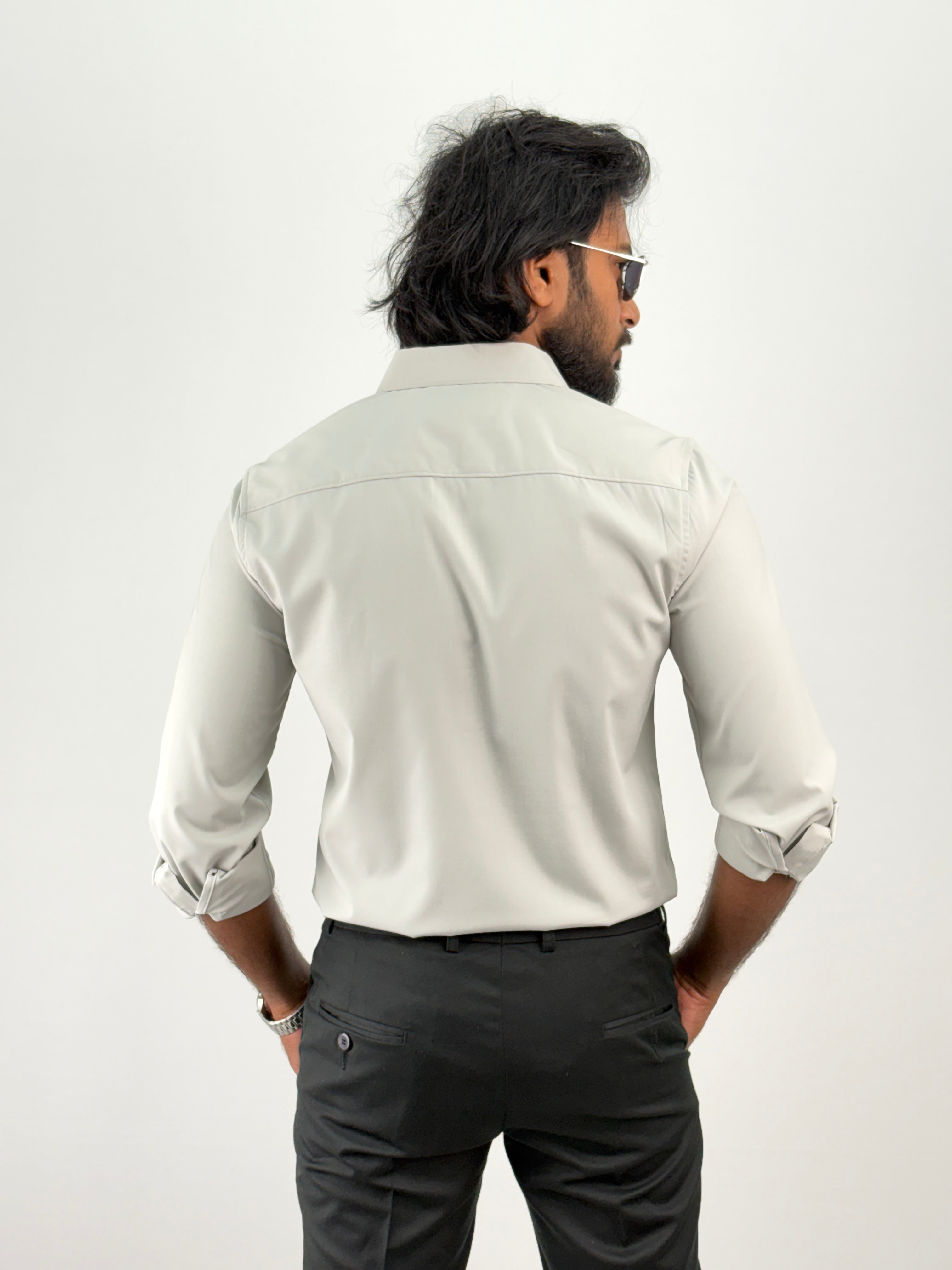 Light Grey Liquid Shirt