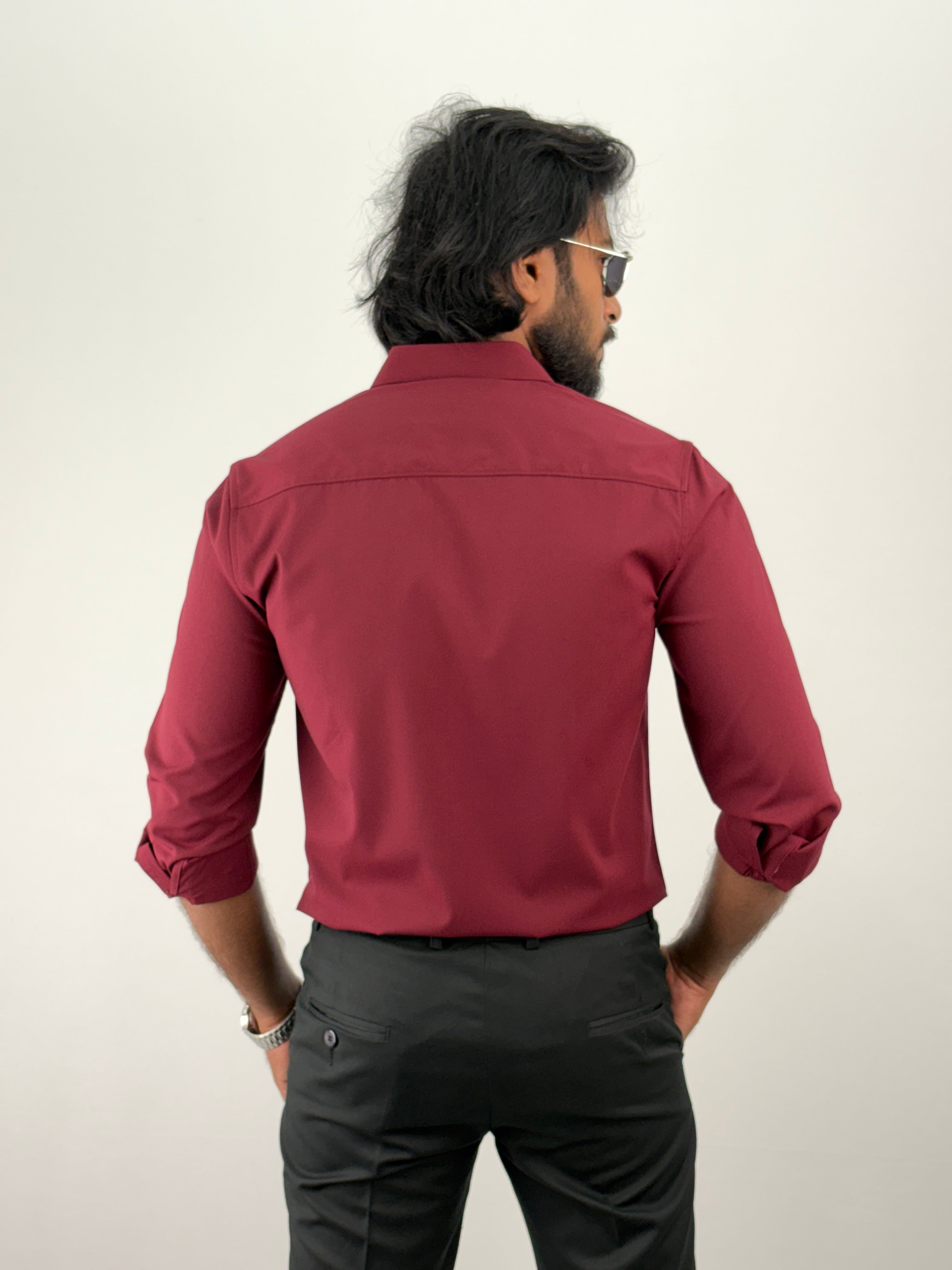 Maroon Liquid Shirt