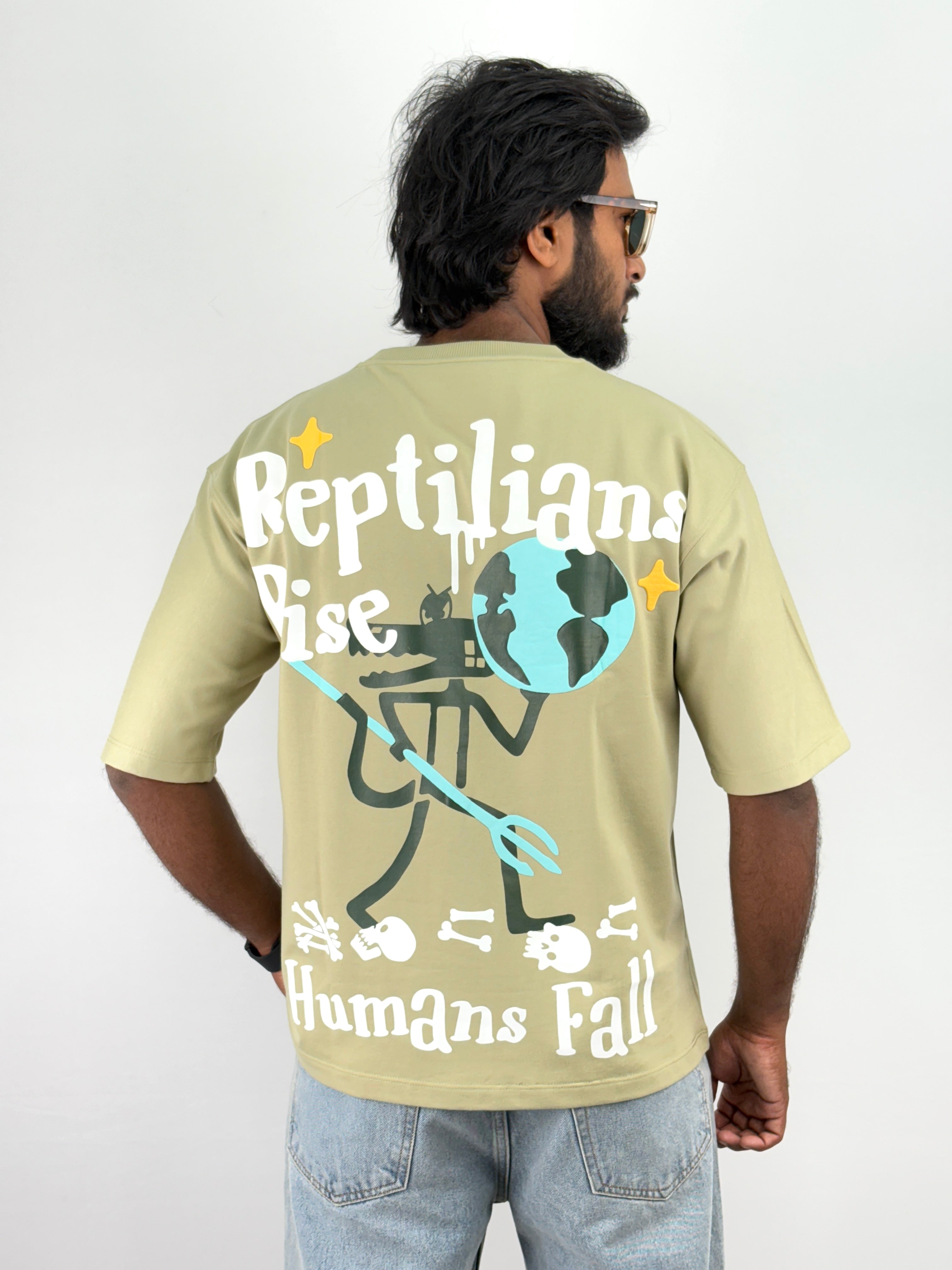 Olive Human Oversized T-Shirt