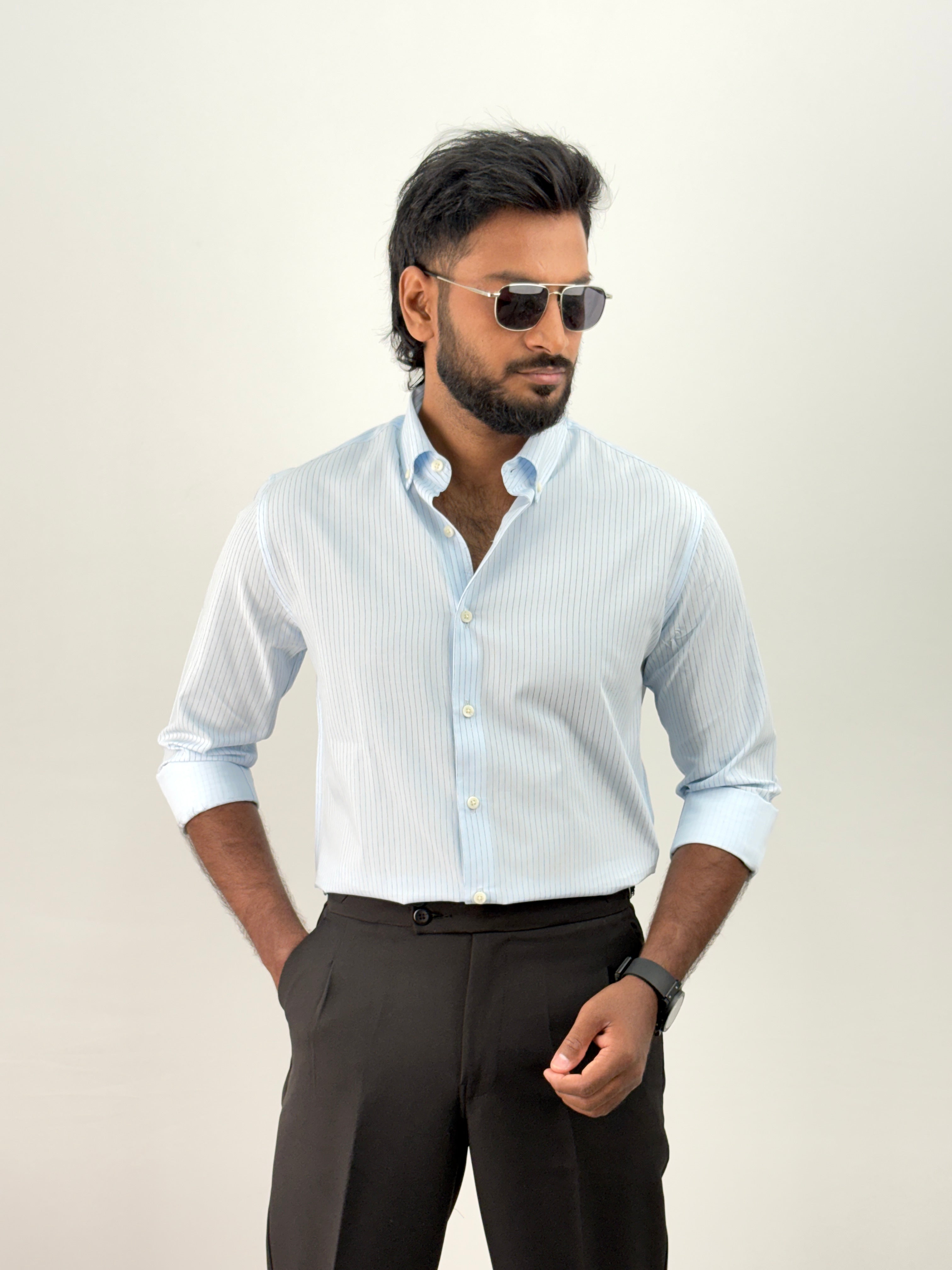 Ice Blue 1 IMP Stripe Shirt