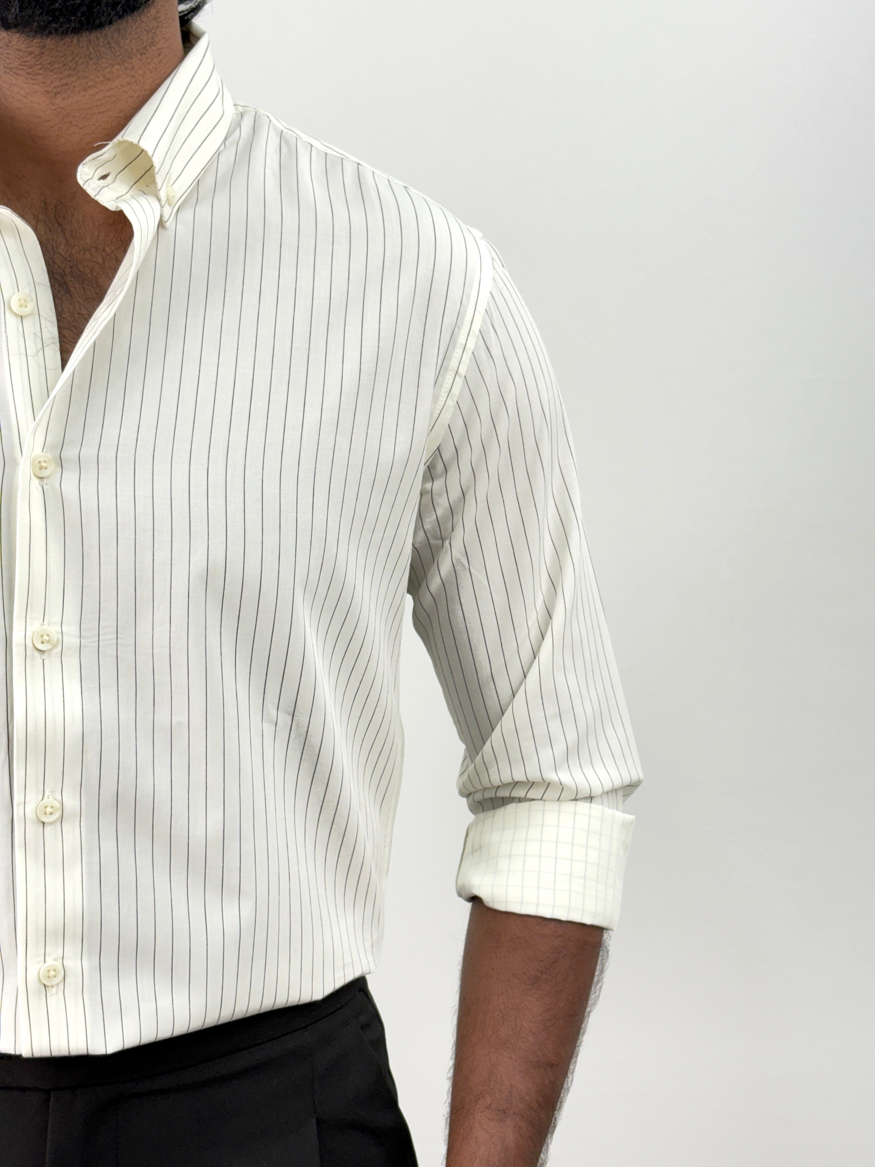 Cream 1 IMP Stripe Shirt