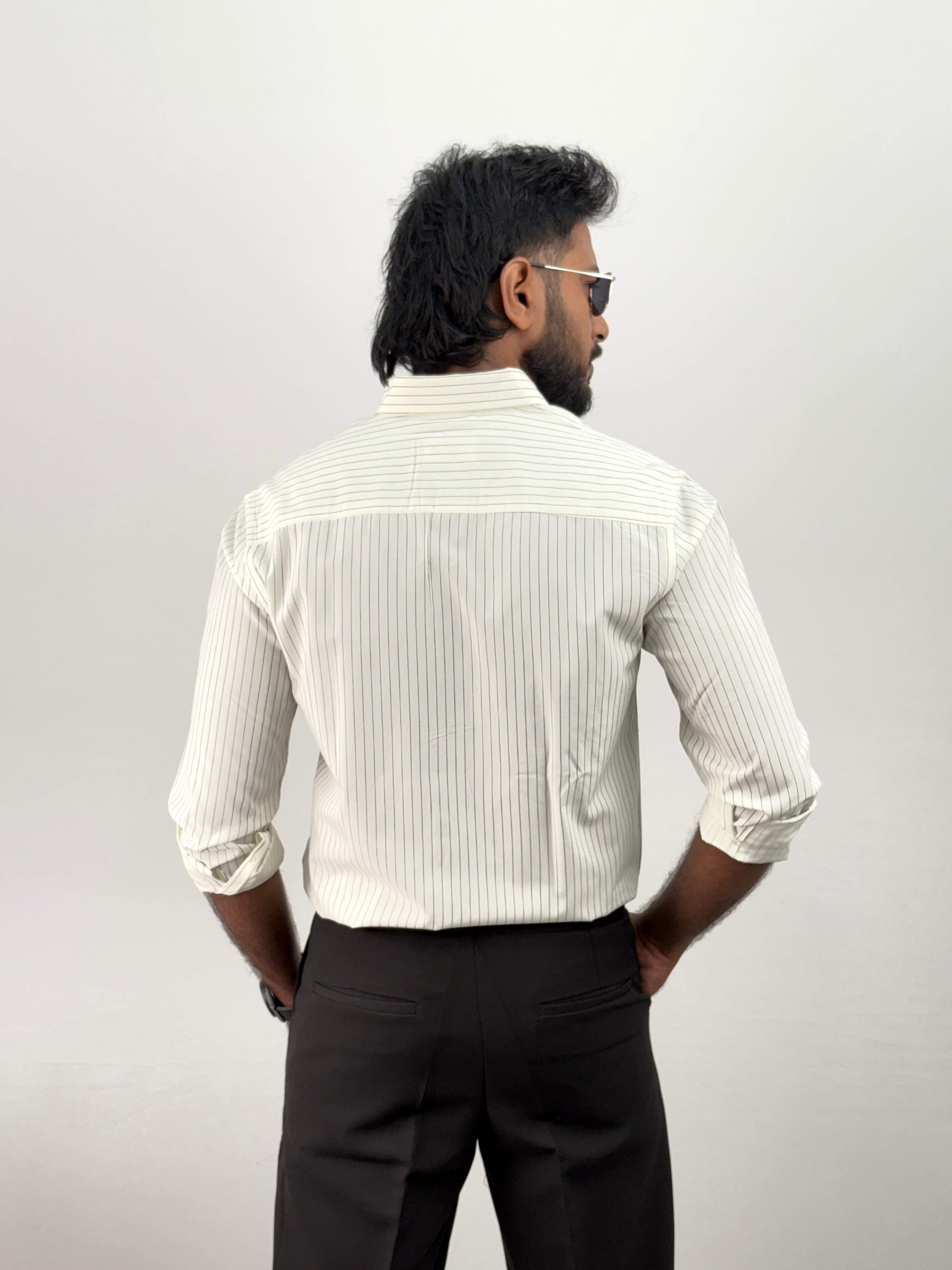 Cream 1 IMP Stripe Shirt
