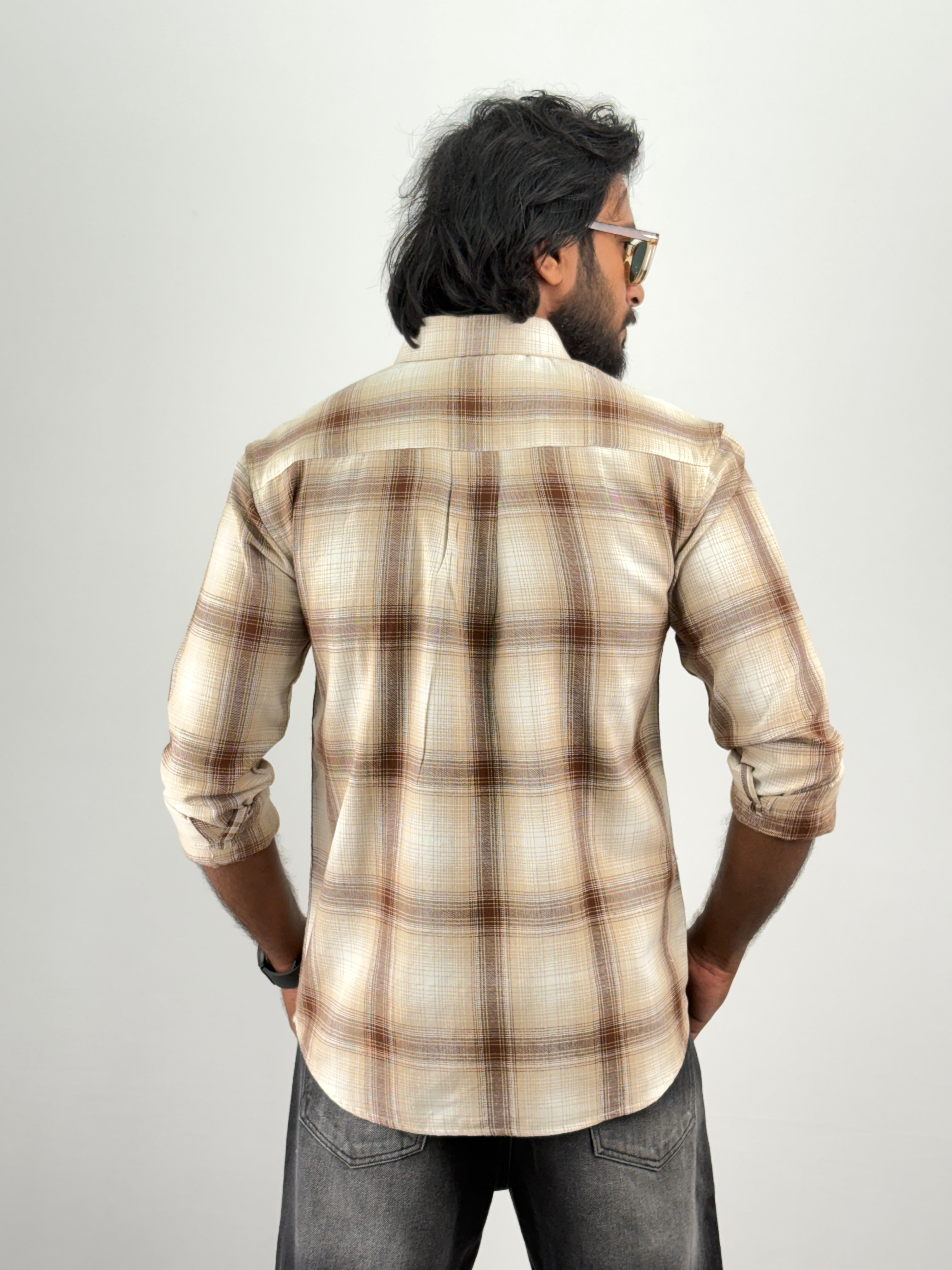 Beige Flannel Shirt