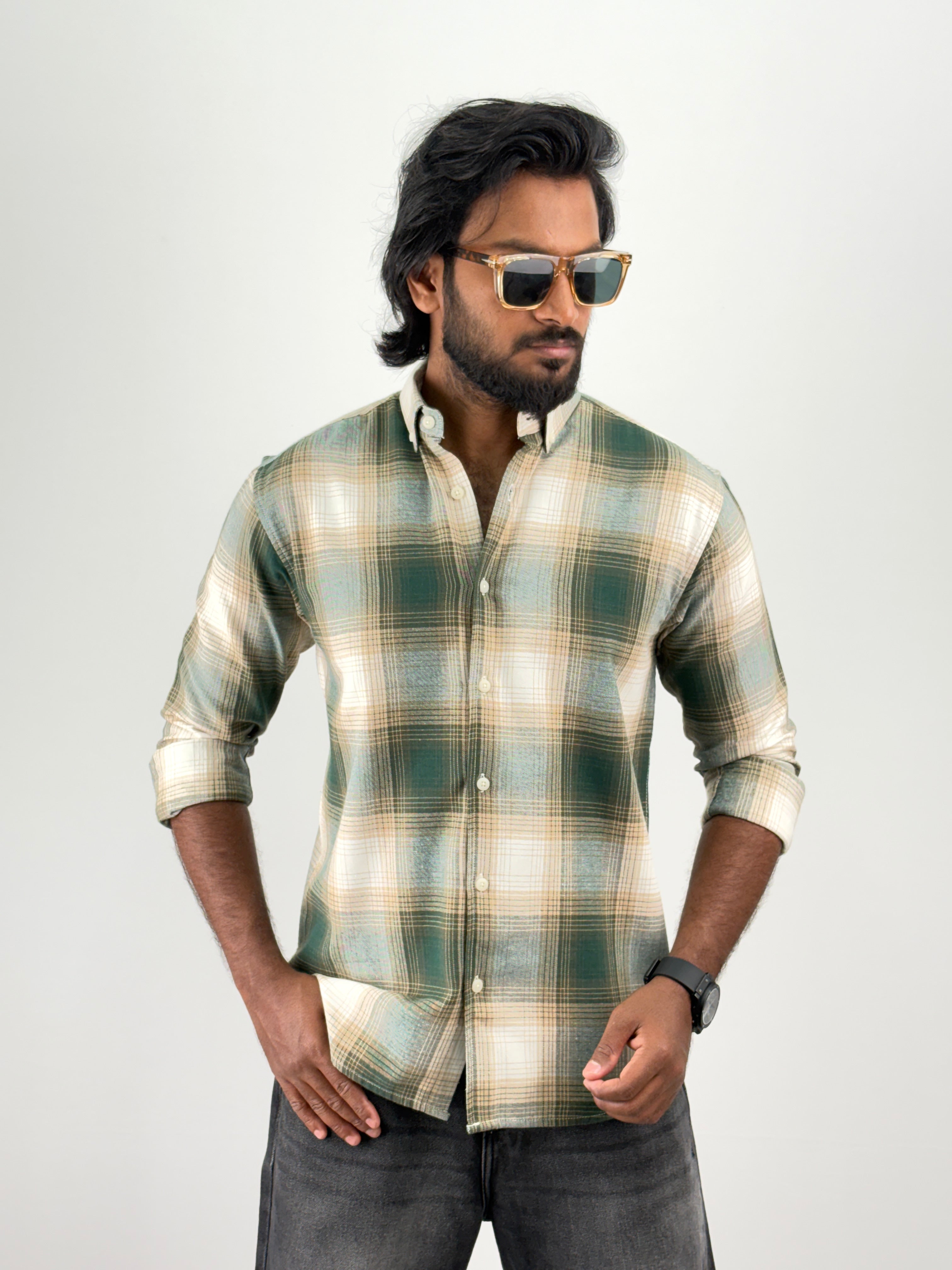 Green Flannel Shirt