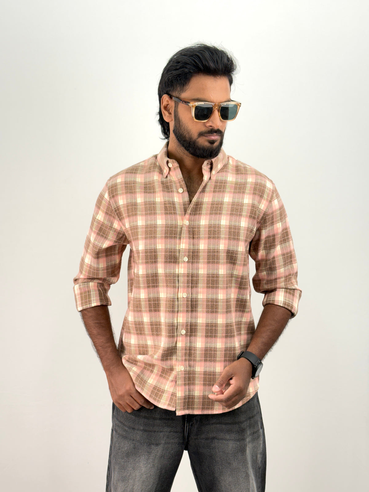 Light Peach Flannel Shirt