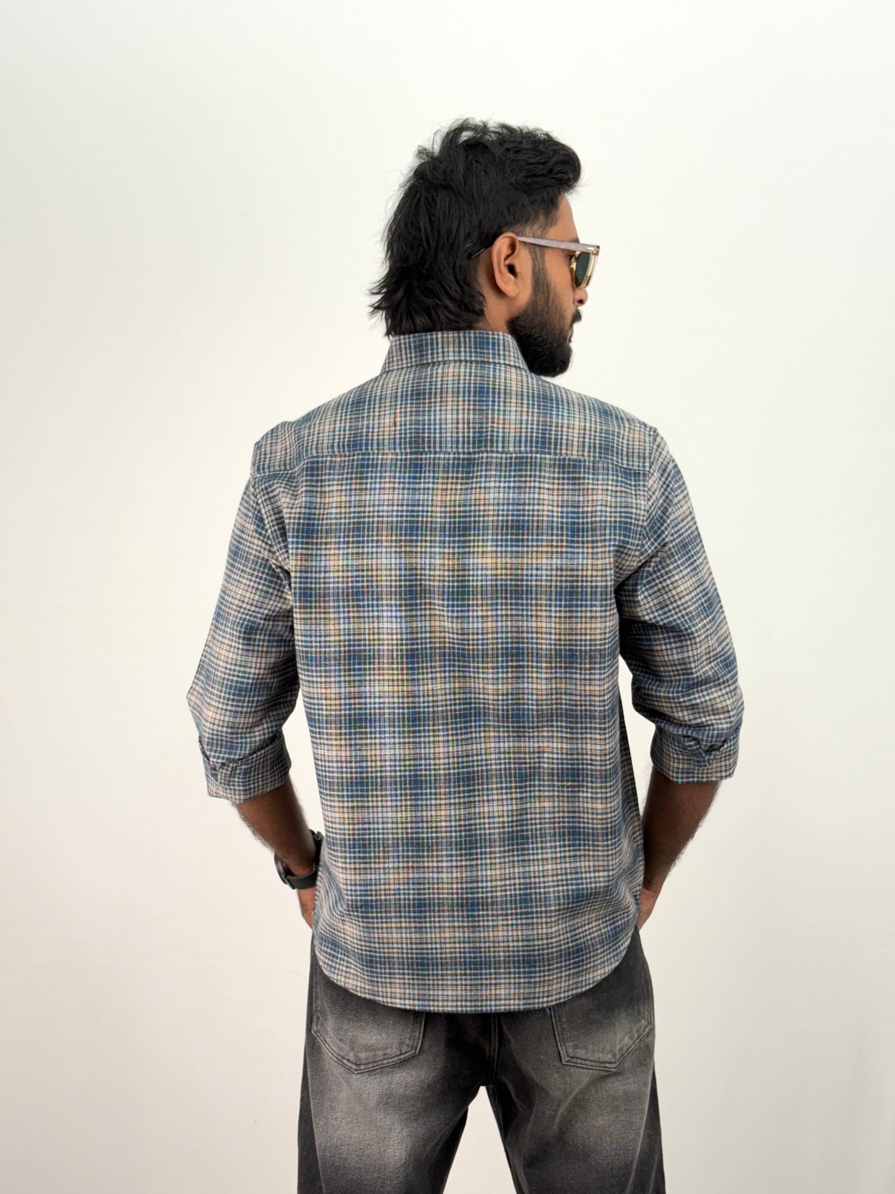 Peacock Blue Flannel Shirt