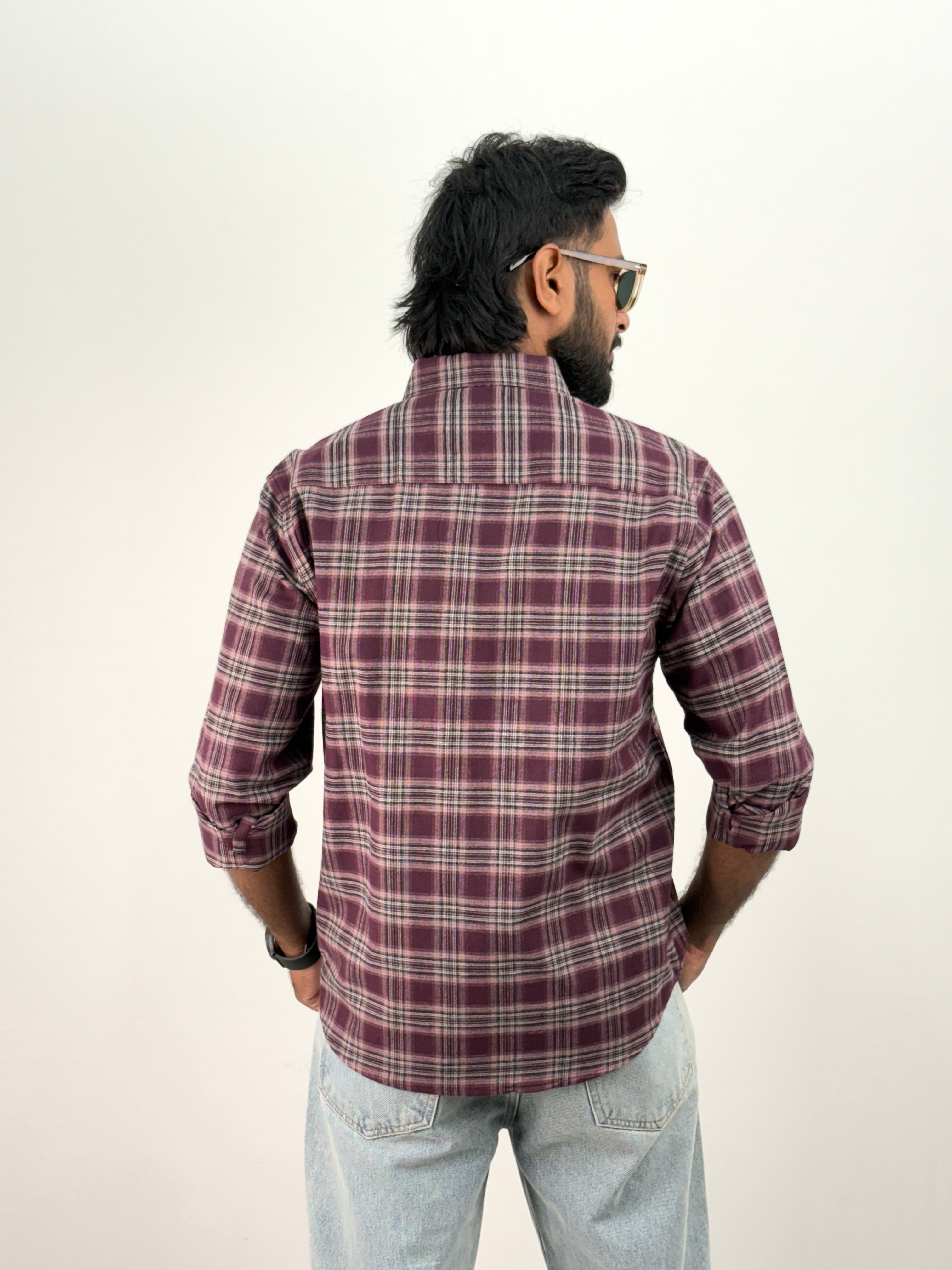 Burgundy Flannel Shirt
