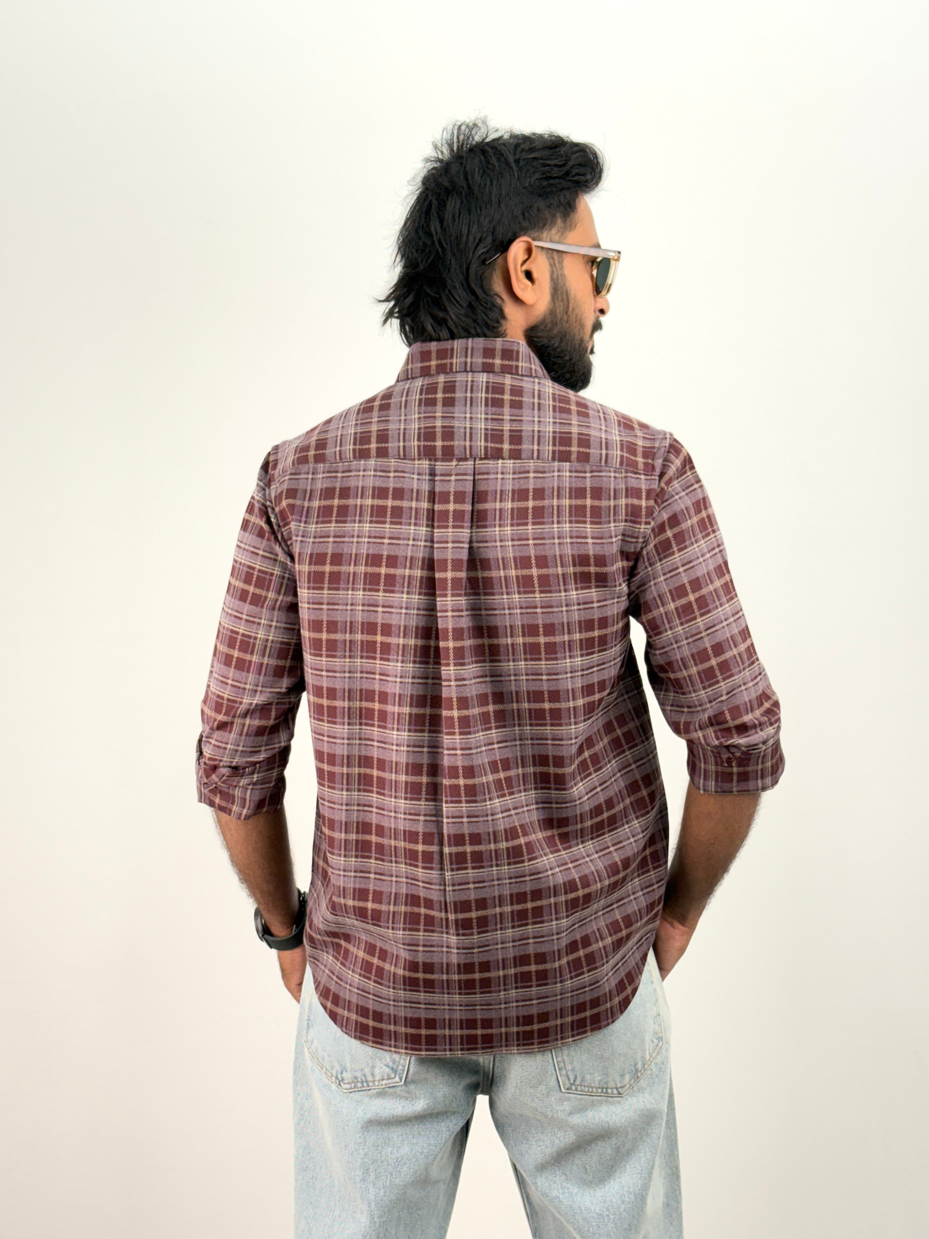 Maroon Flannel Shirt