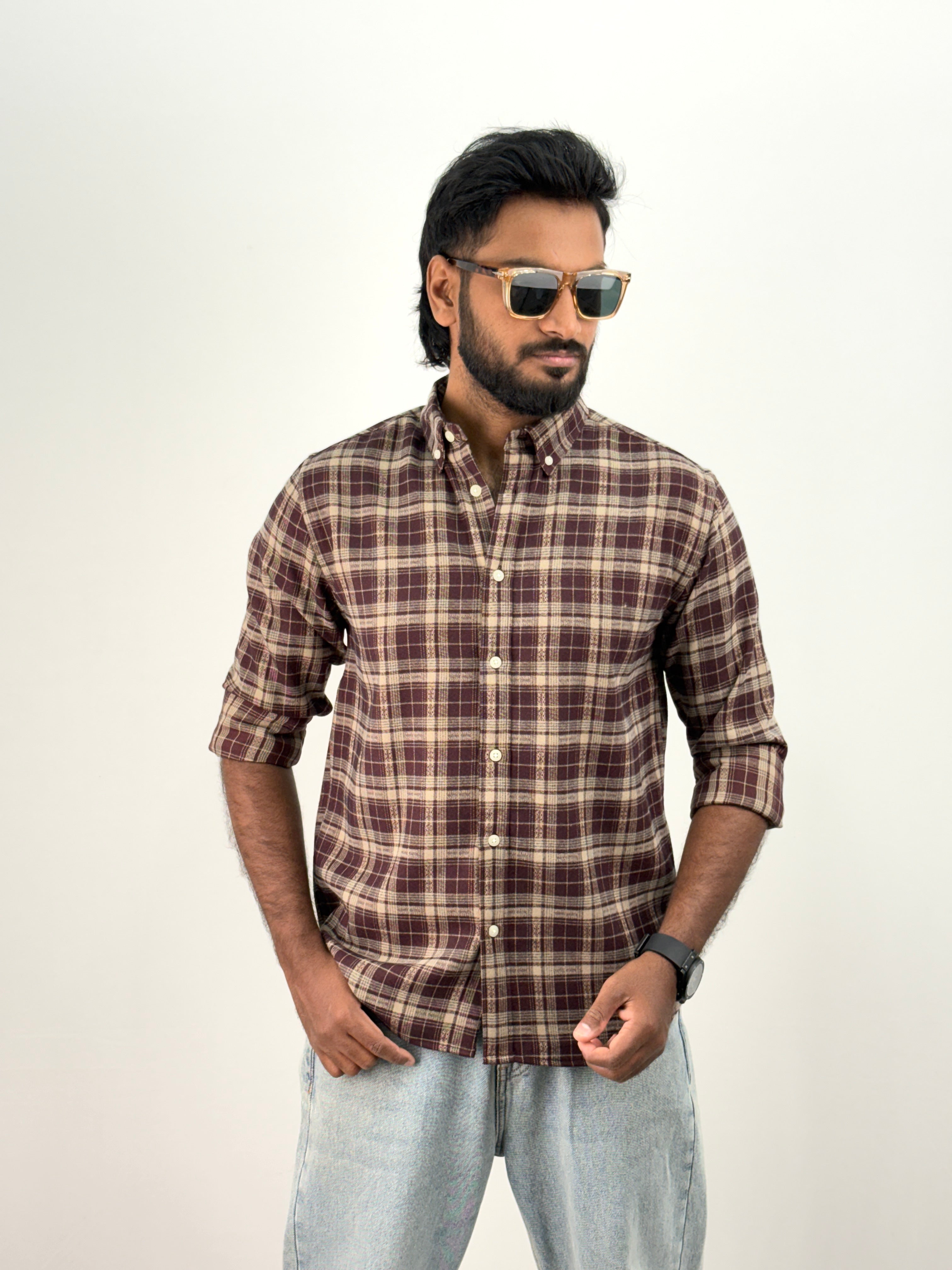 Maroon Flannel Shirt