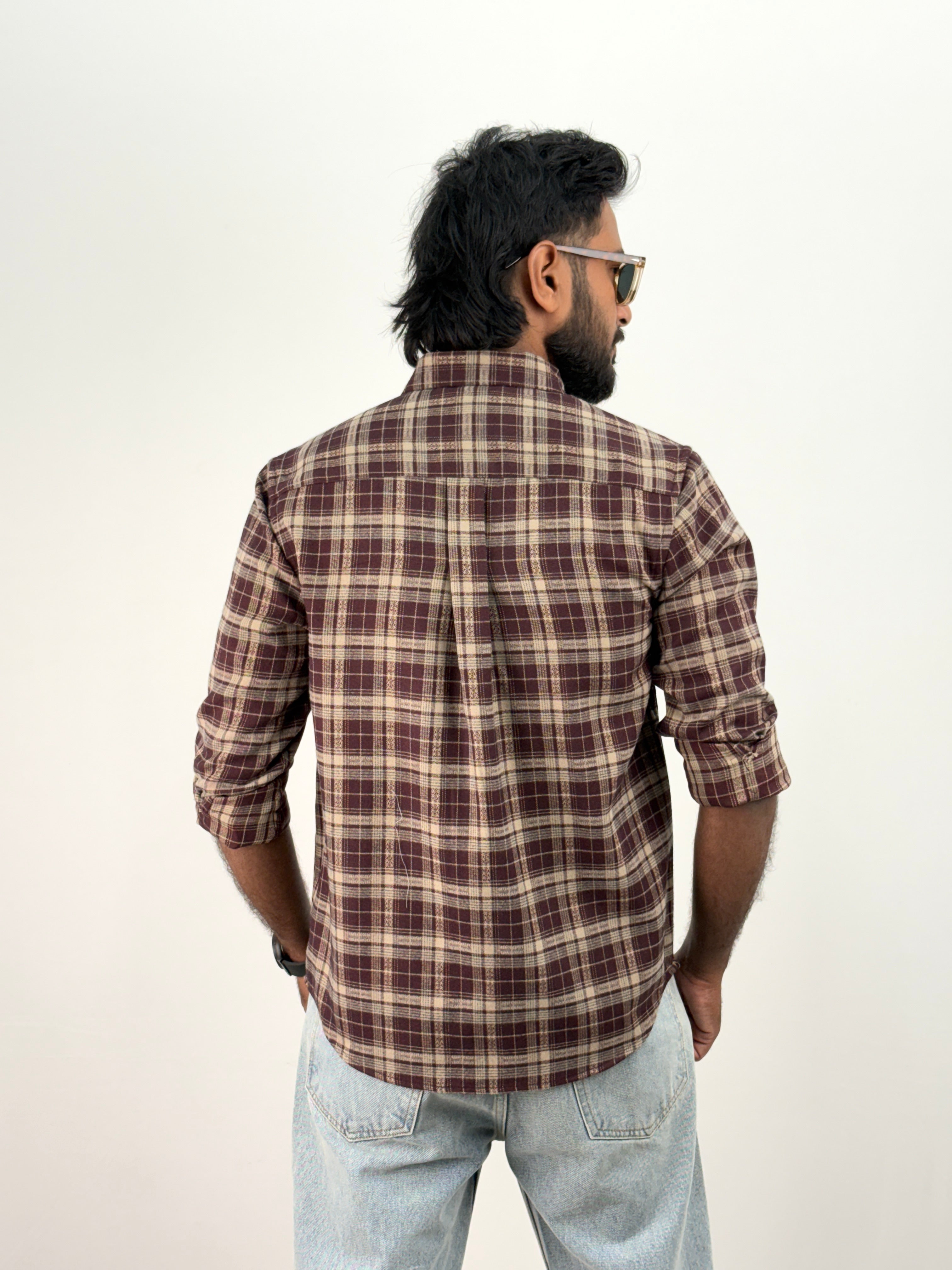 Maroon Flannel Shirt