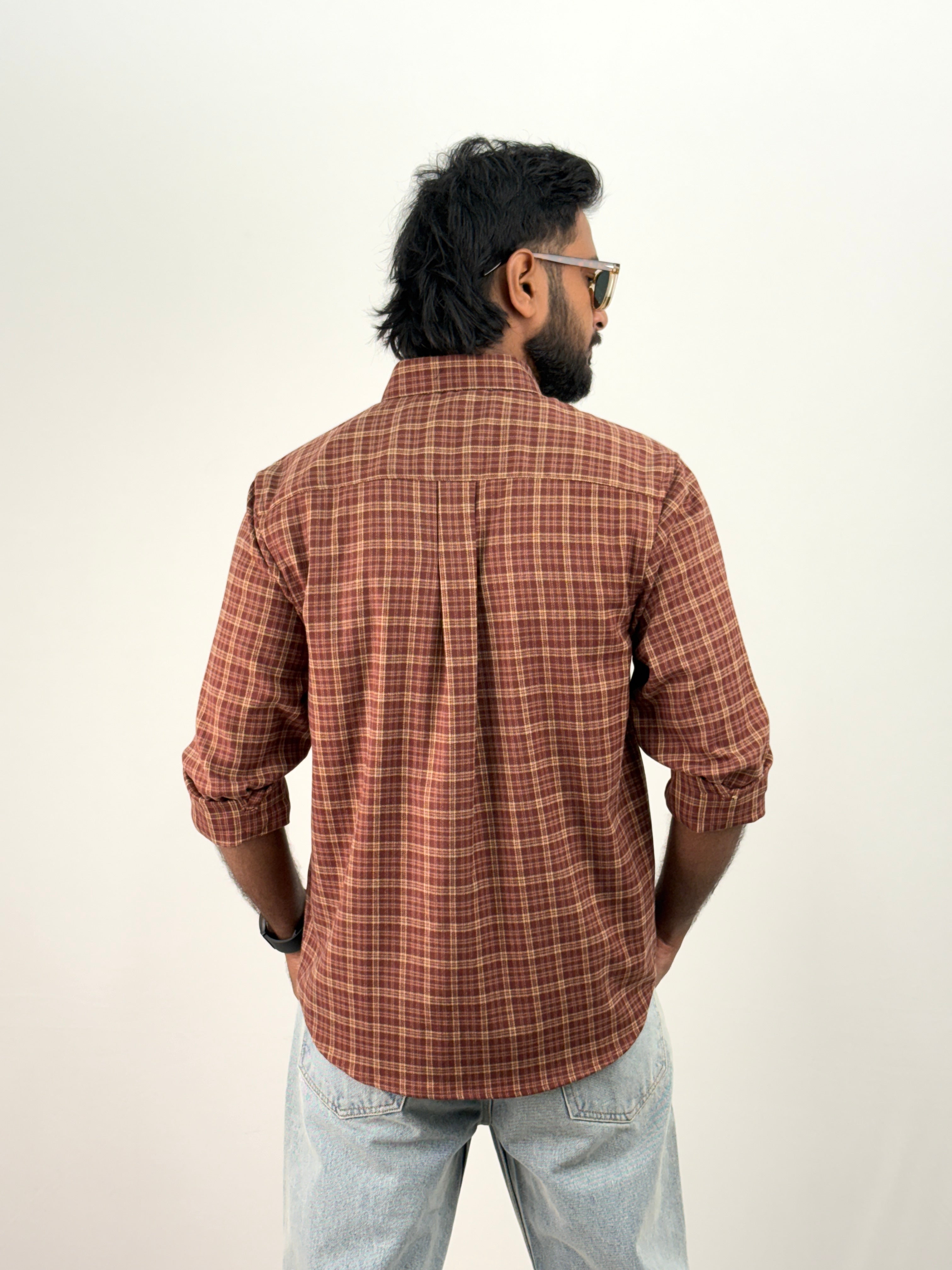 Brick Red Flannel Shirt