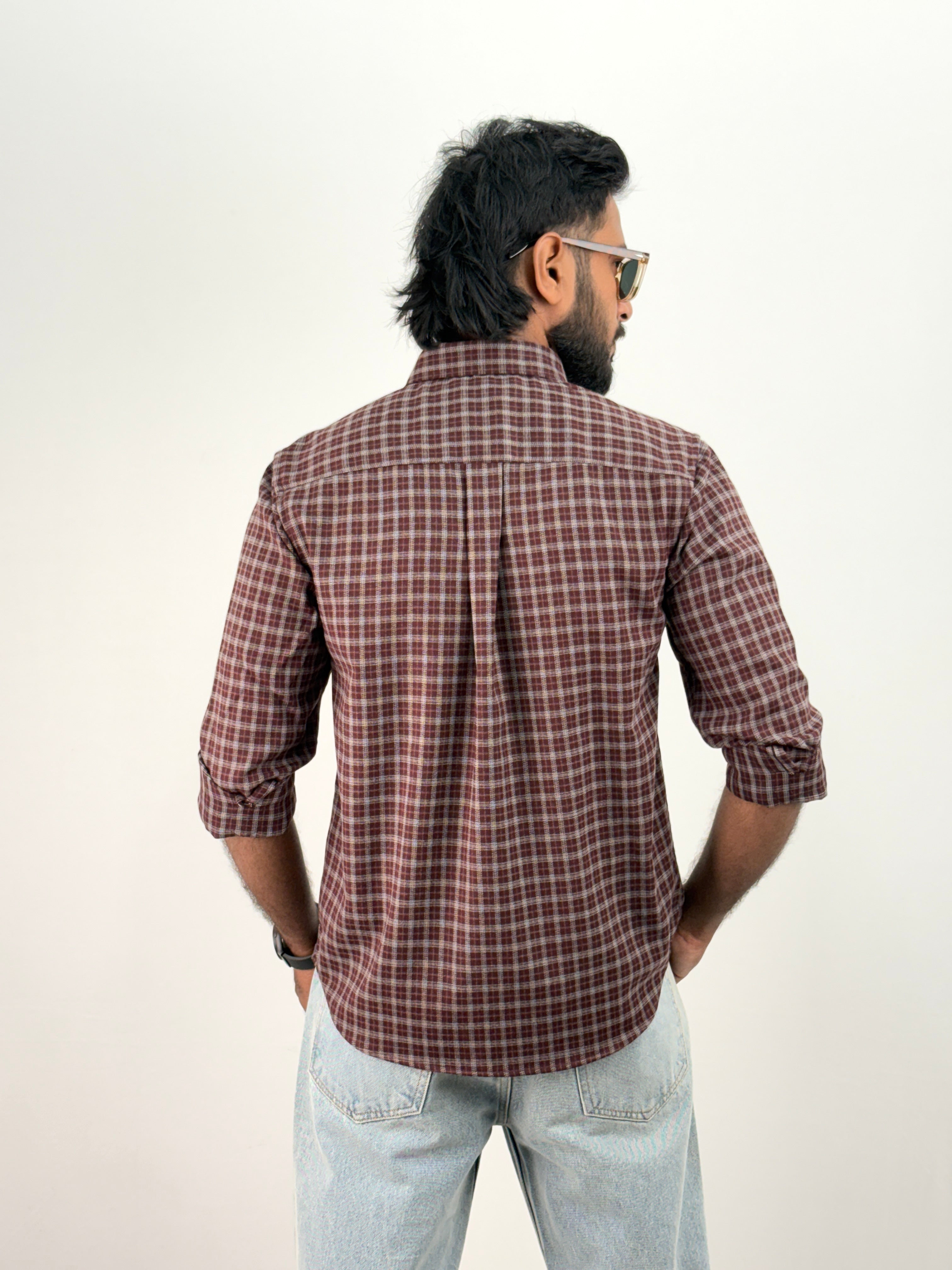 Wine Flannel Shirt