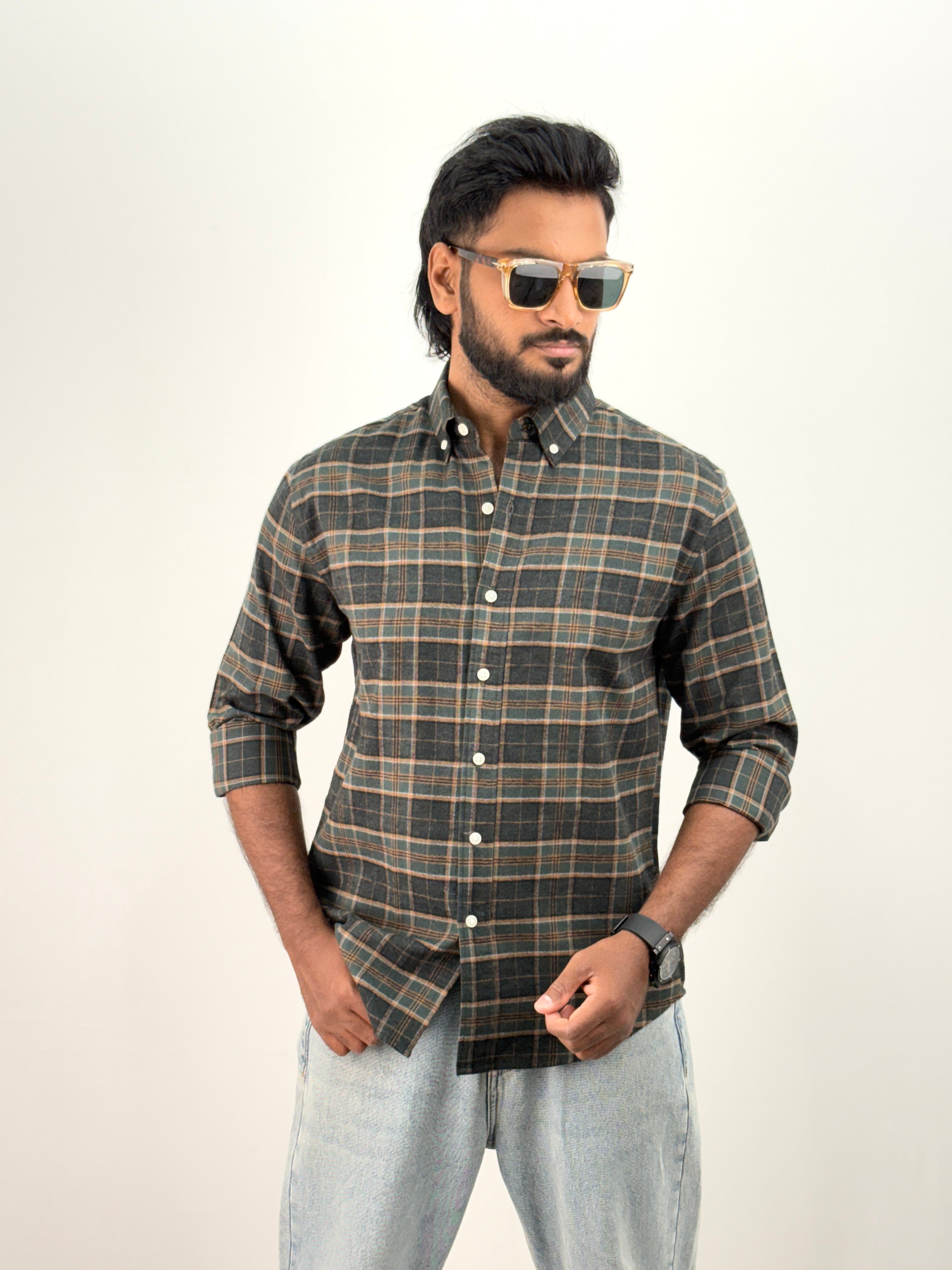 Green Flannel Shirt