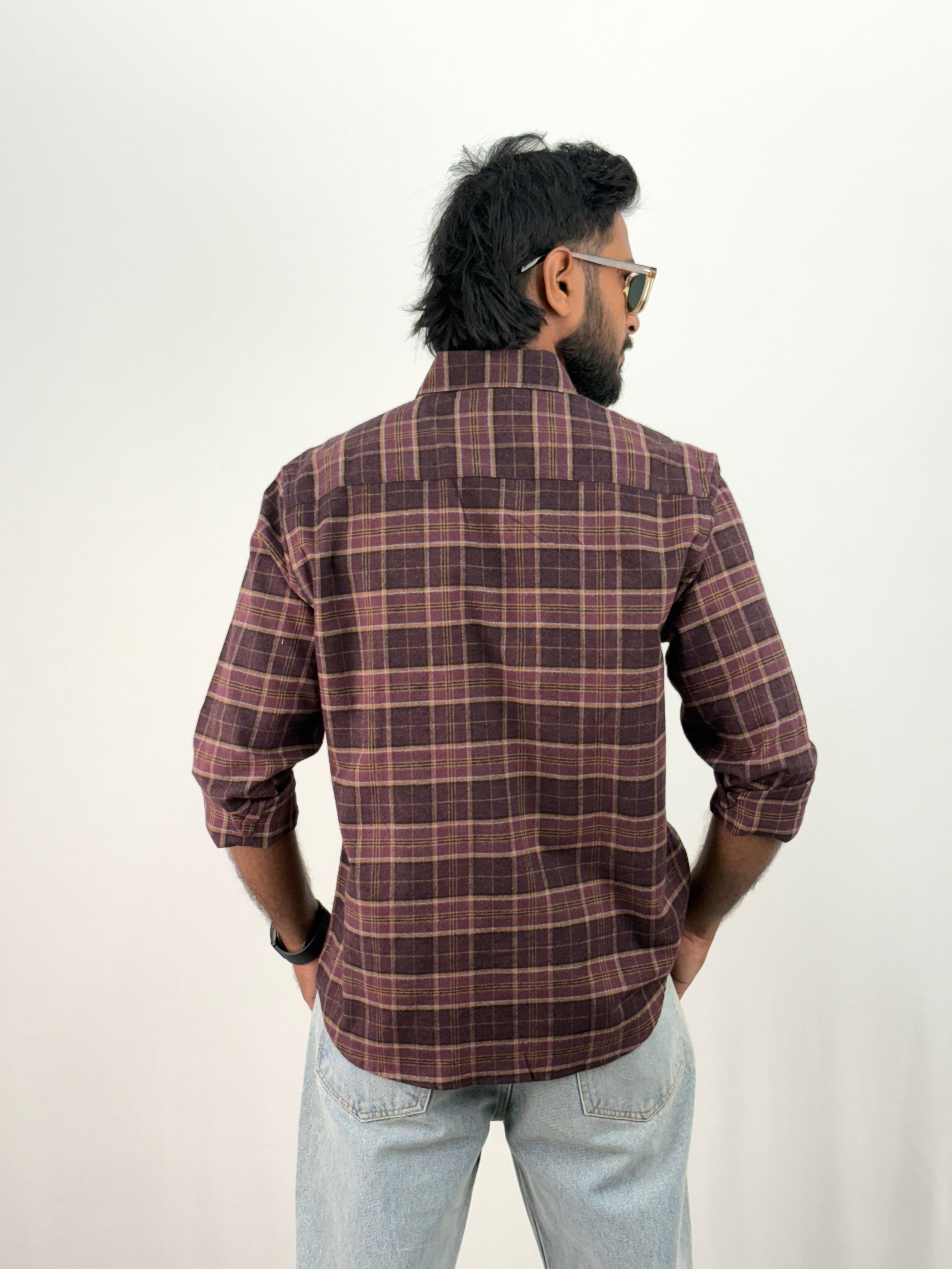 Wine Flannel Shirt