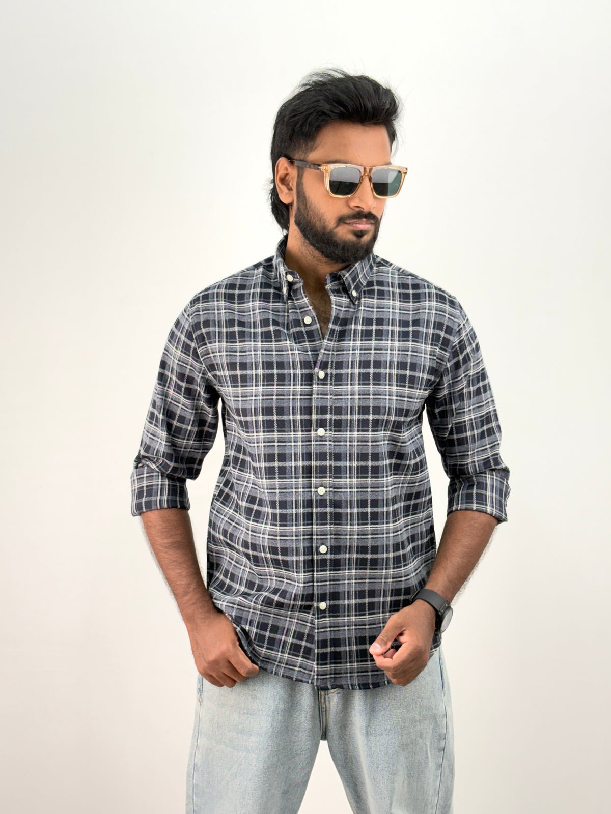 Navy Flannel Shirt