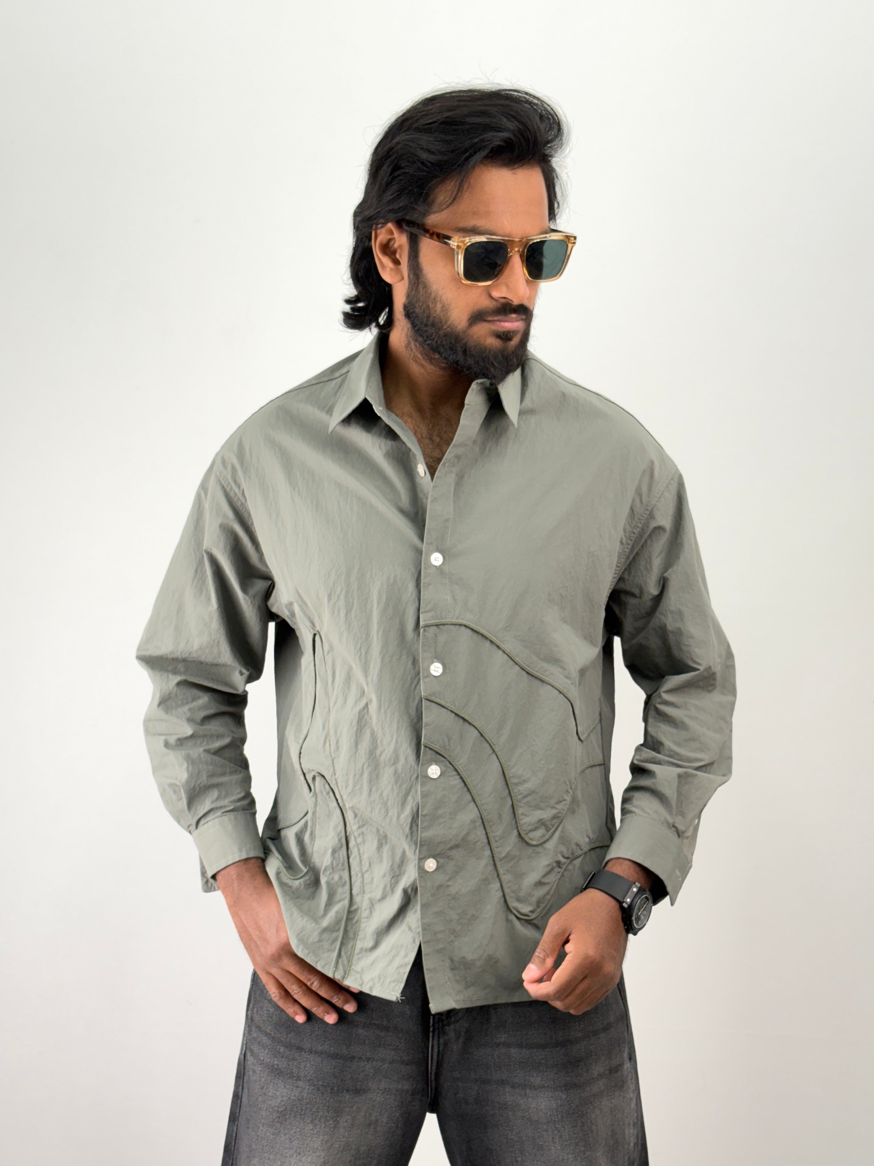 Grey Oversized Shirt