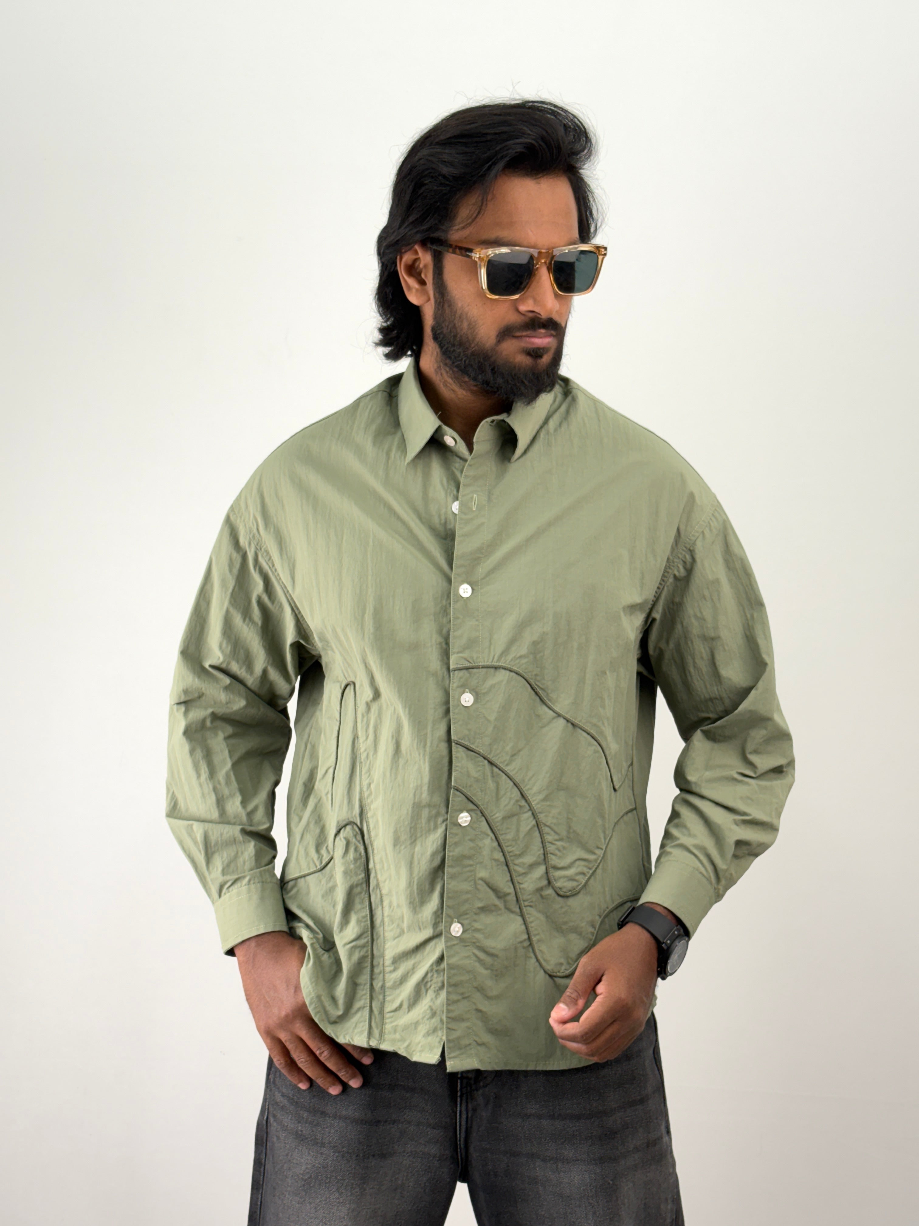 Green Oversized Shirt