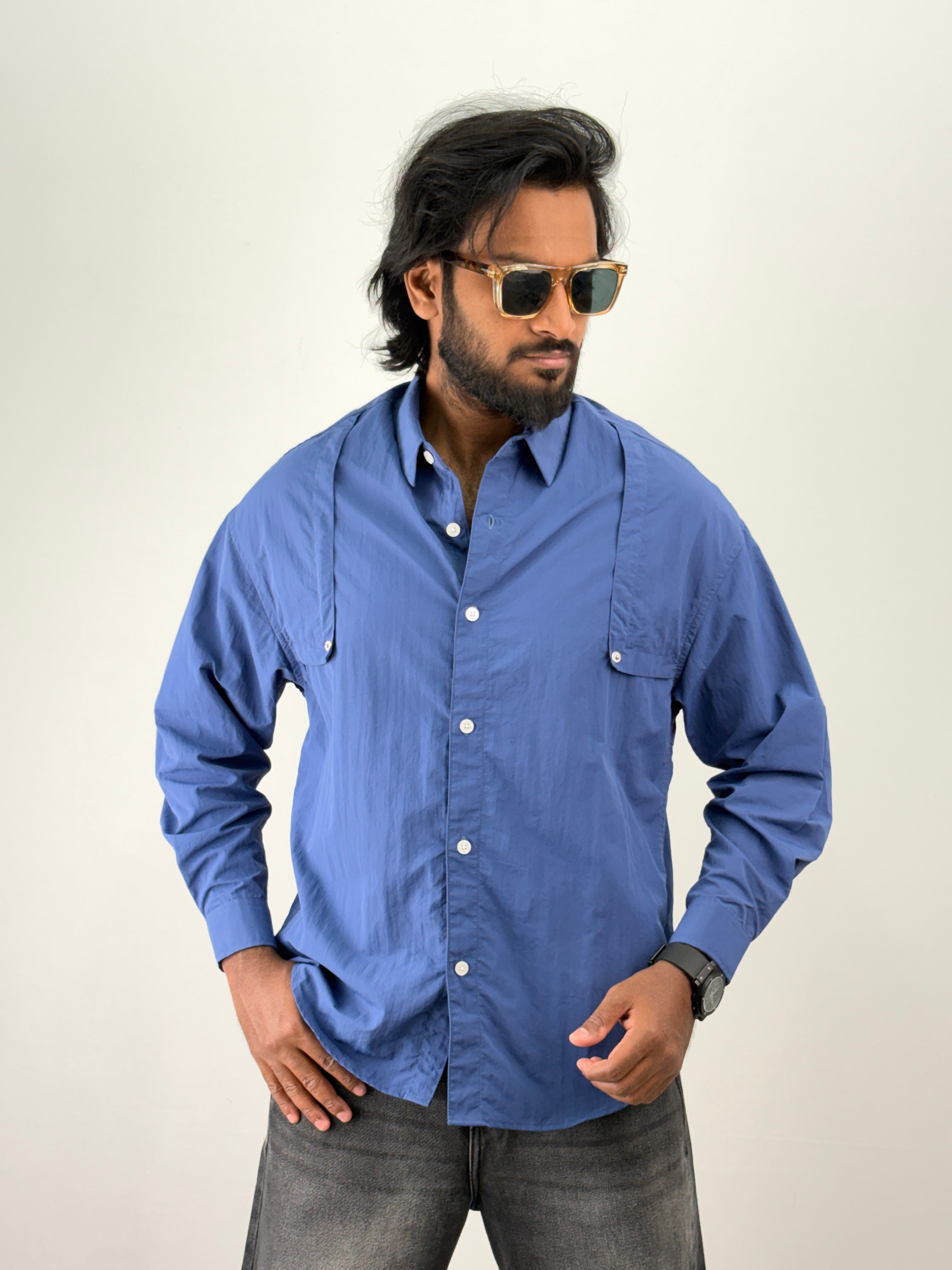 Blue Oversized Shirt